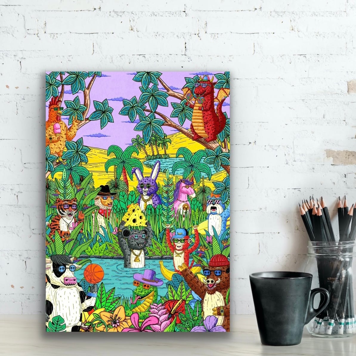 アートインテリア(キャンバス)/A-C-93-5035_Twelve Zodiac Friends in