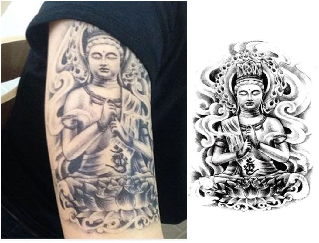 仏像 ブッダ 仏様 ほとけ 仏 タトゥーシール 入れ墨 刺青 ボディアート