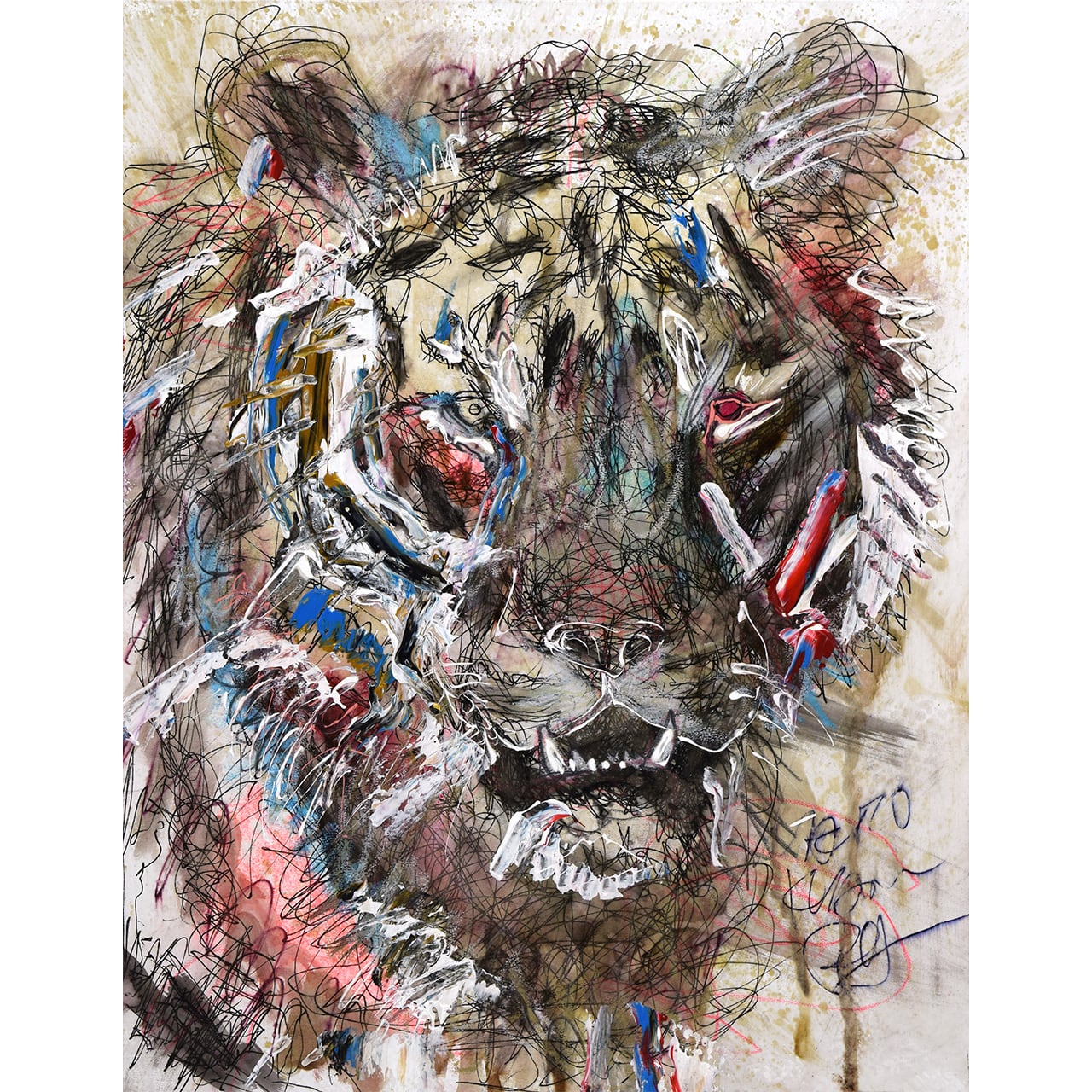 北村直登 原画 25442 戦いを勝ち抜いた虎 | NAOTO KITAMURA ONLINE STORE