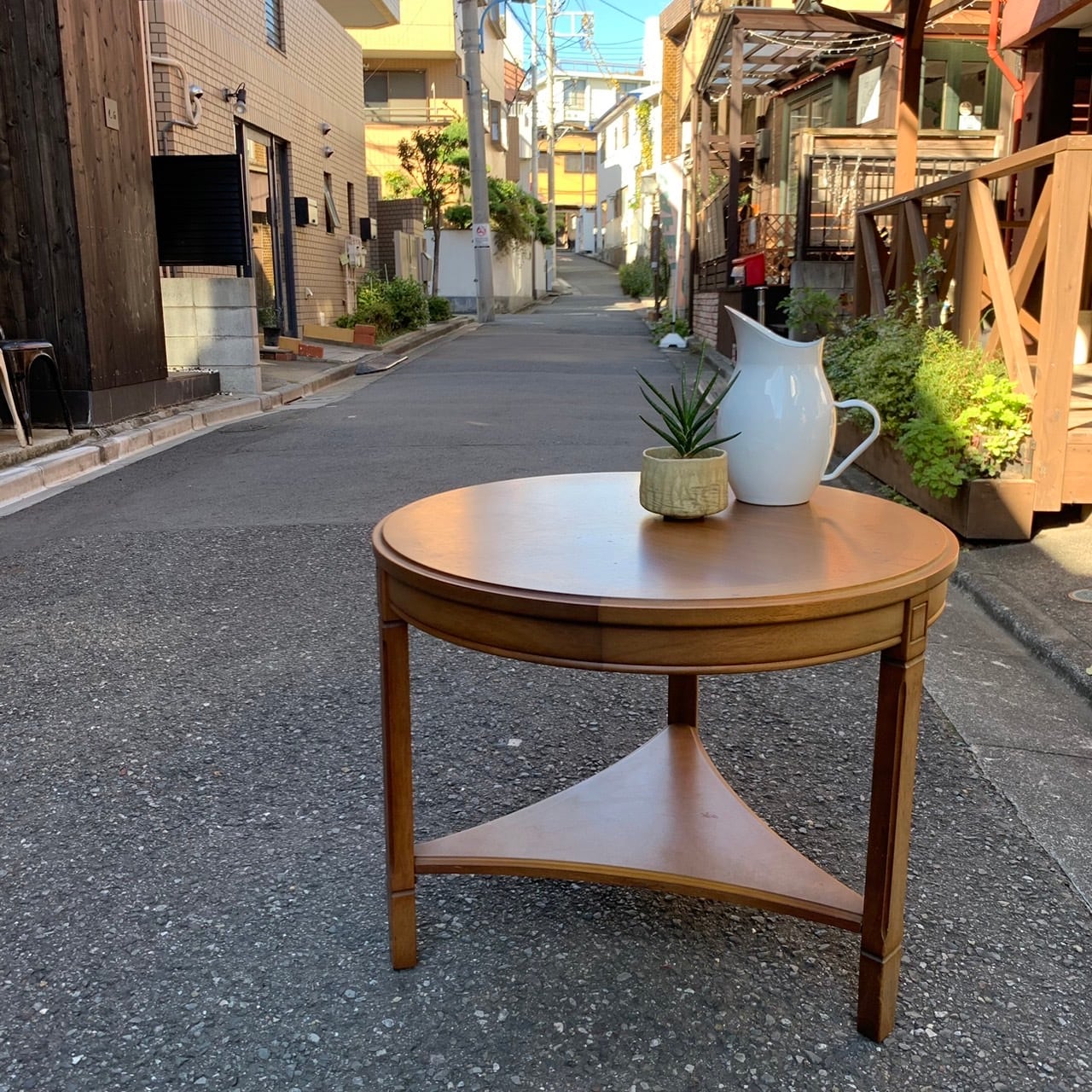 maruni/マルニ木工 地中海 木製 サイドテーブル 引き出し付き 商品詳細