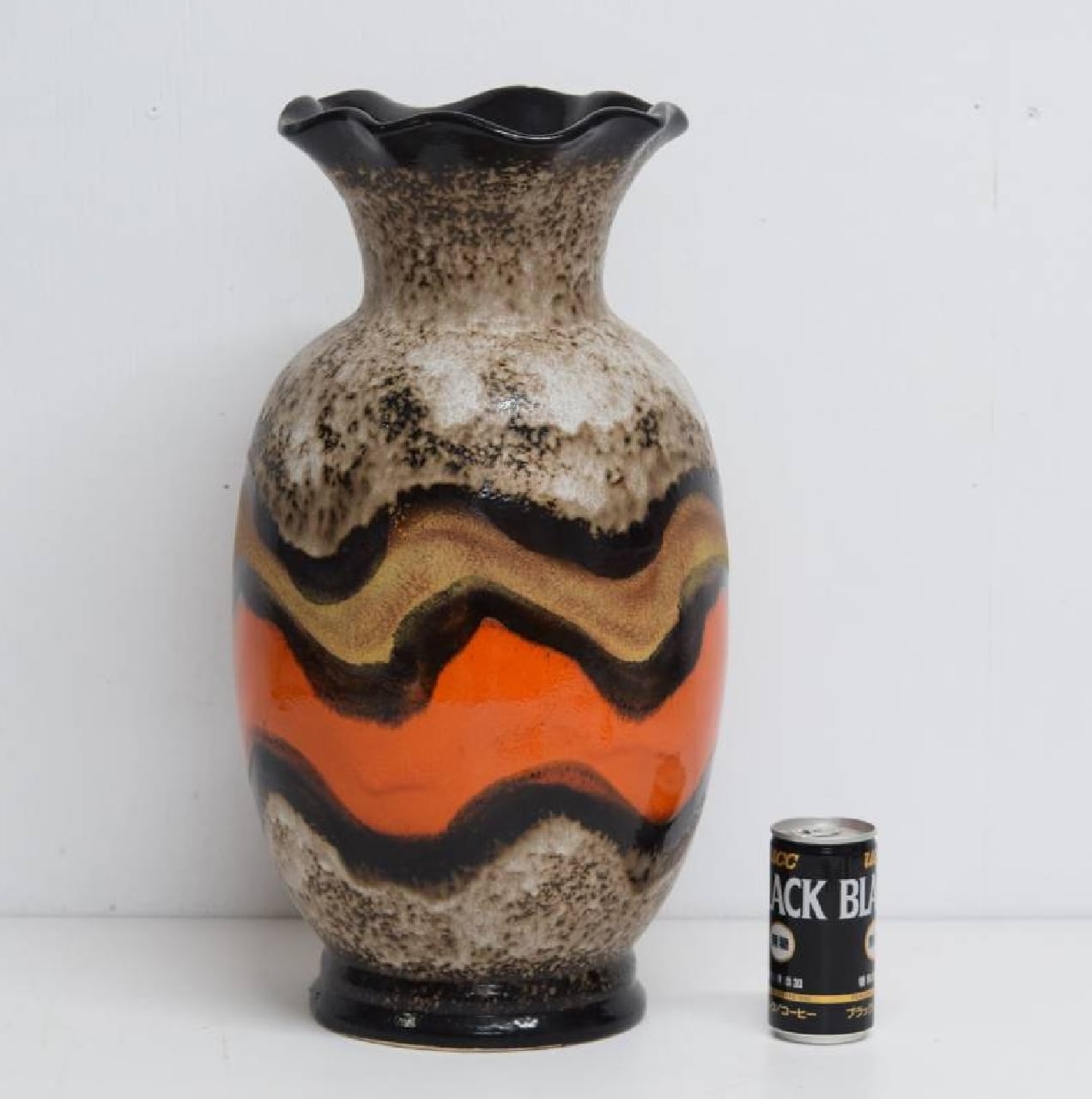 ドイツヴィンテージ D&B ファットラヴァ FAT LAVA 46㎝大型花瓶 ミッド