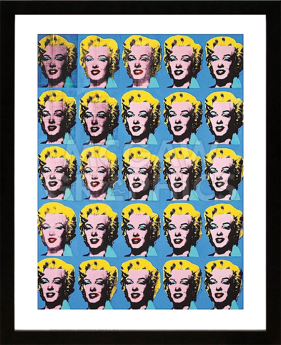 アンディ ウォーホル「25色のマリリン モンロー 1962」展示用フック付