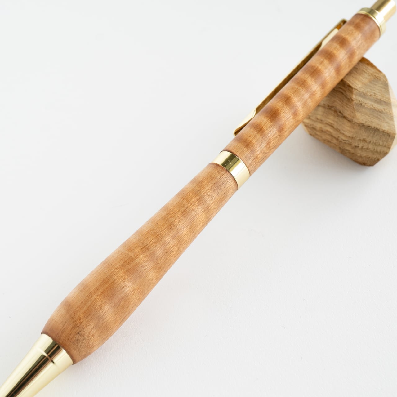 木軸シャーペン】トチ 縮み杢（ちぢみもく）/0.5mm シャープペンシル