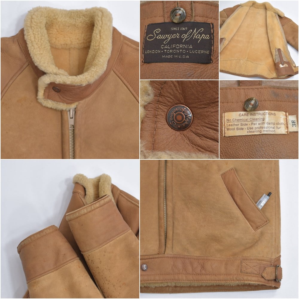 70s～ アメリカ製 Sauyer of napa ソーヤーオブナパ 本革 スエード