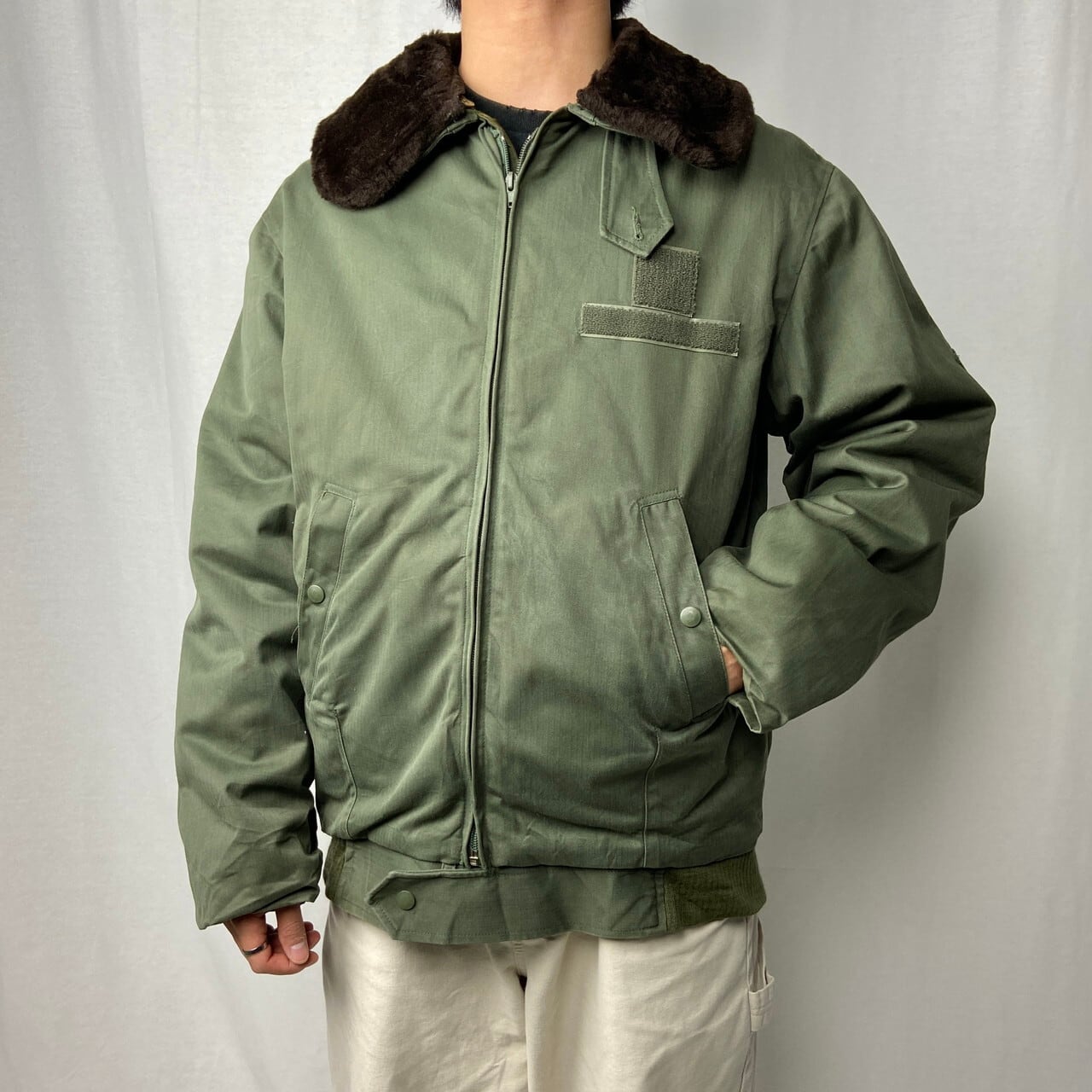 90年代フランス軍 パイロットジャケット フライトジャケット メンズXL