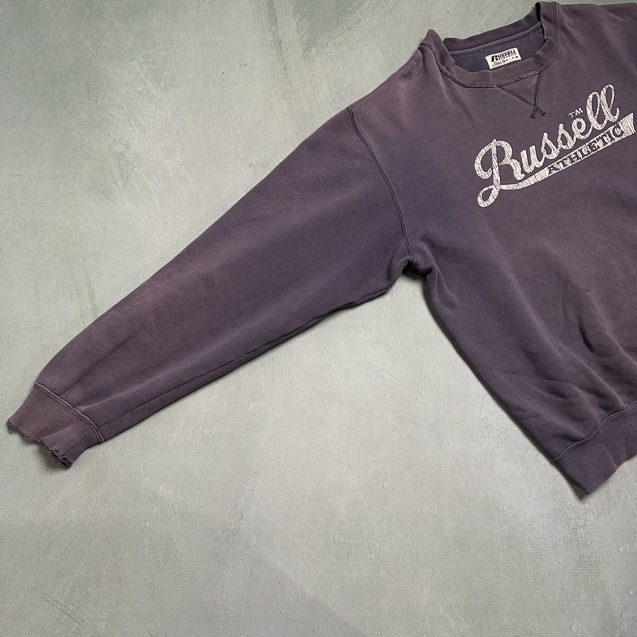 90s~ RUSSELL 鬼フェード ダメージ ラッセル スウェット トレーナー