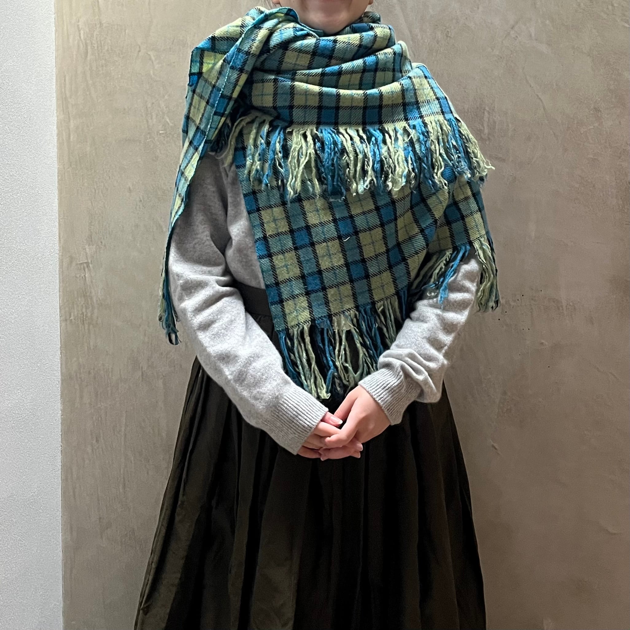 R&D.M.Co-/OLDMAN'S TAILOR チェックブランケット check blanket #5891