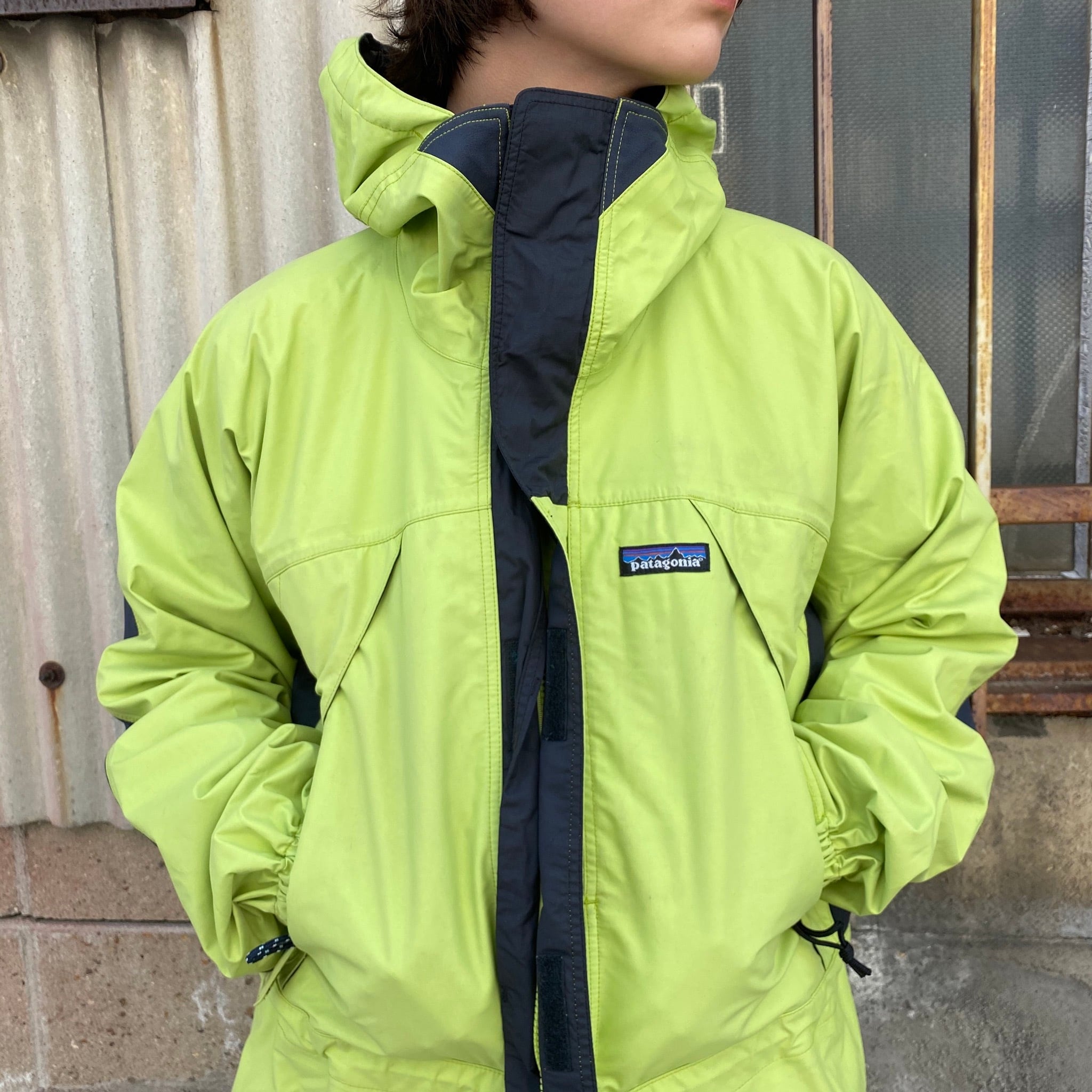 00年製 Patagonia パタゴニア マウンテンパーカー 83525 F00 ライム