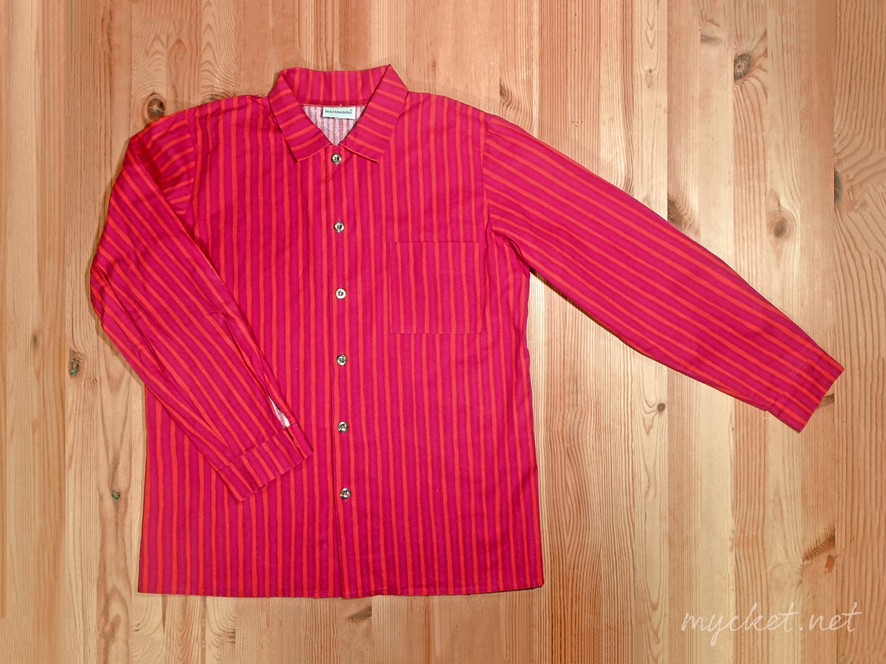 marimekko 「Jokapoika」長袖シャツ（ユーズド/キッズ150サイズ/古着