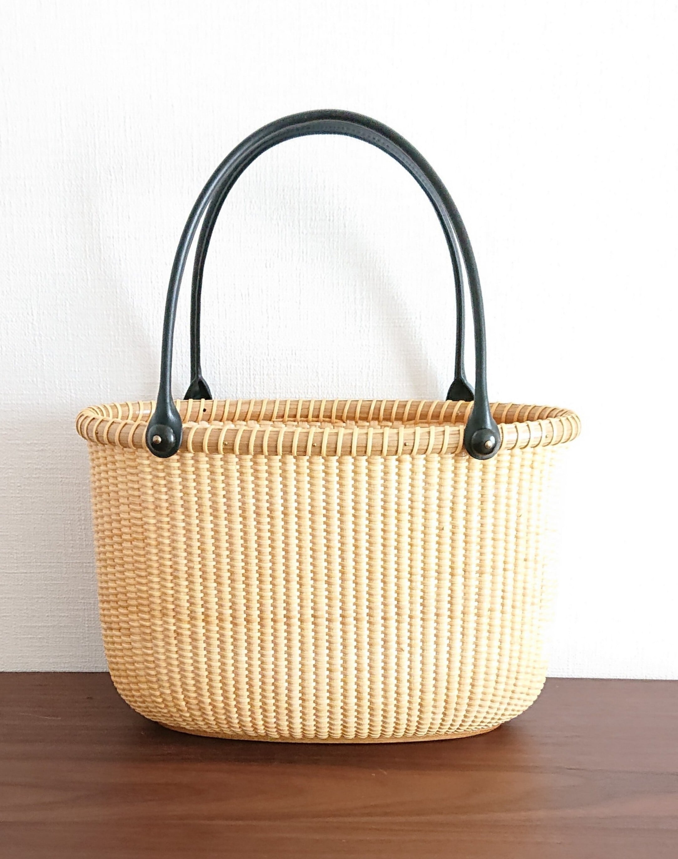 ナンタケットバスケット( トート型 10インチS・ハンドル平 黒