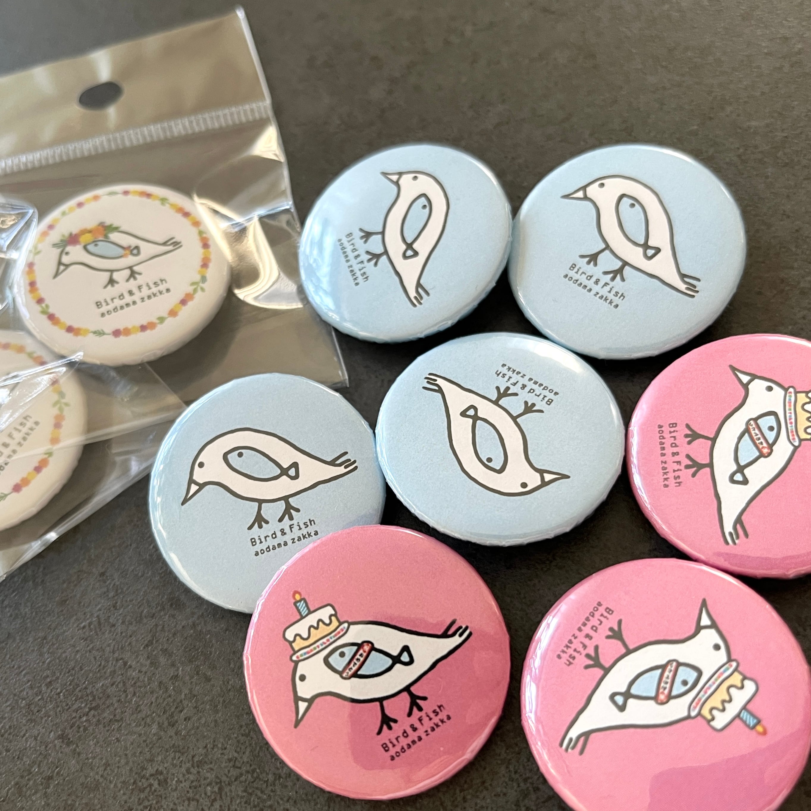 新商品《鳥・魚/ねこぜちゃん他》缶バッジ 選べる11種 デザフェス62