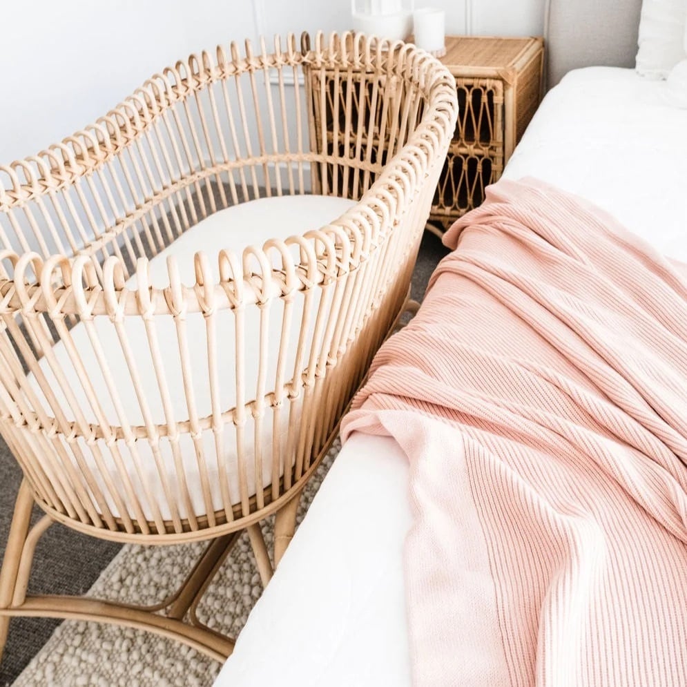 数量限定】ラタン ベビーベッド (マットレス付き) | HappyFace ラタン