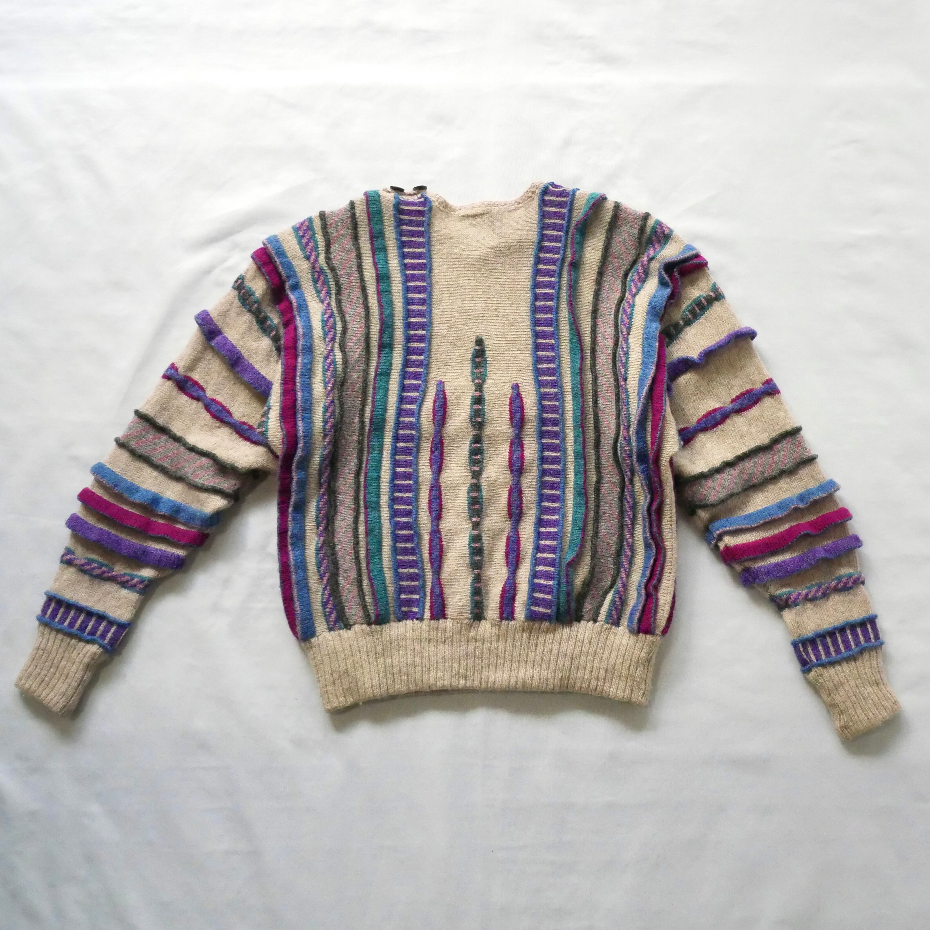 80s vintage madein Scotland nordstrom 3D knit 80年代 ヴィンテージ