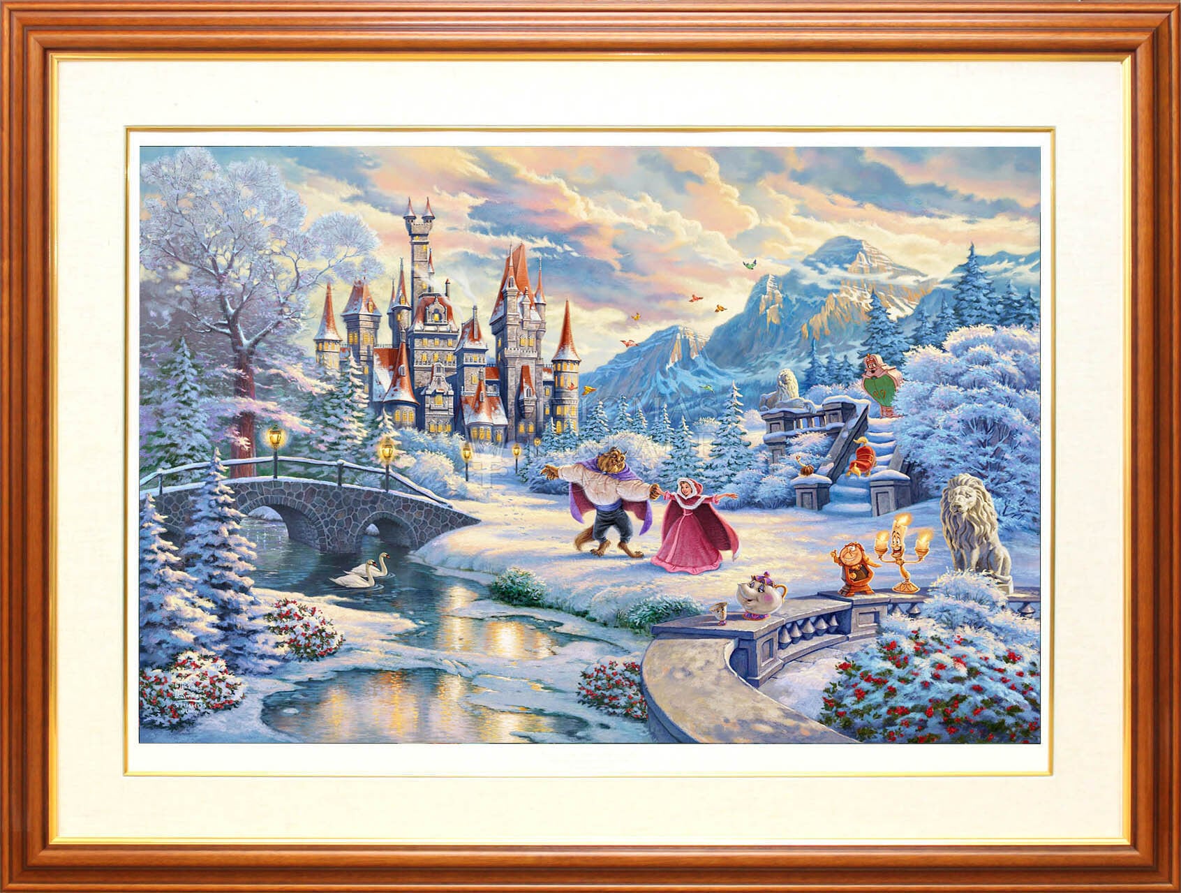 ディズニー絵画 トーマス キンケード 美女と野獣/ウインター