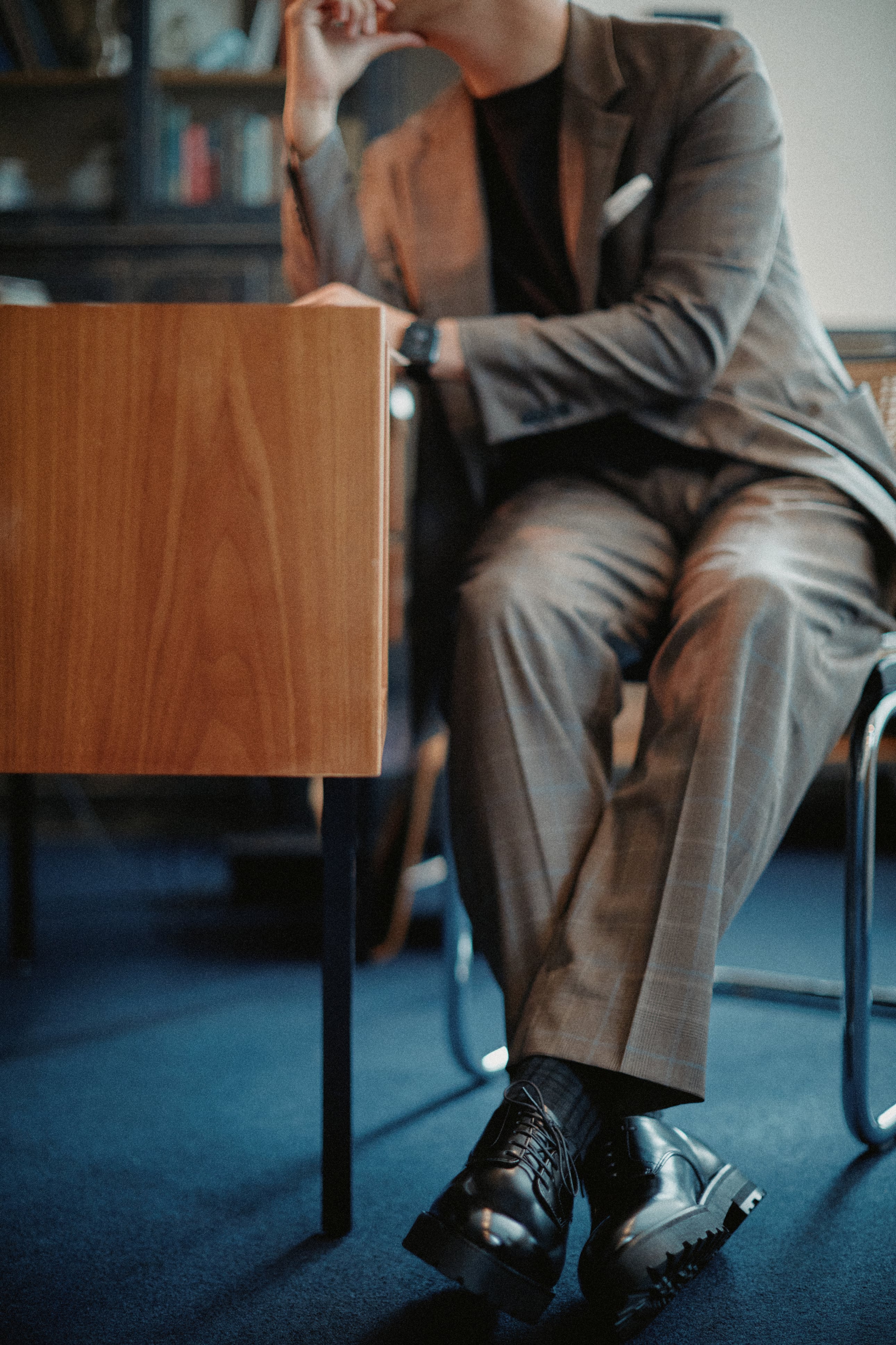 6cmUP シークレットシューズ〉ラウンドトゥ／黒 | 6cmアップのメンズ