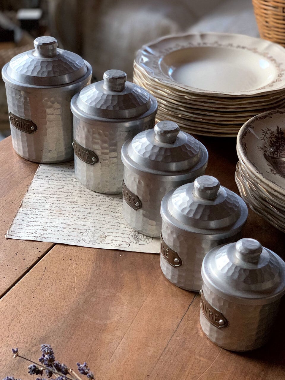 アルミキャニスター 5個SET | Brocante de La Cocotte （フランス