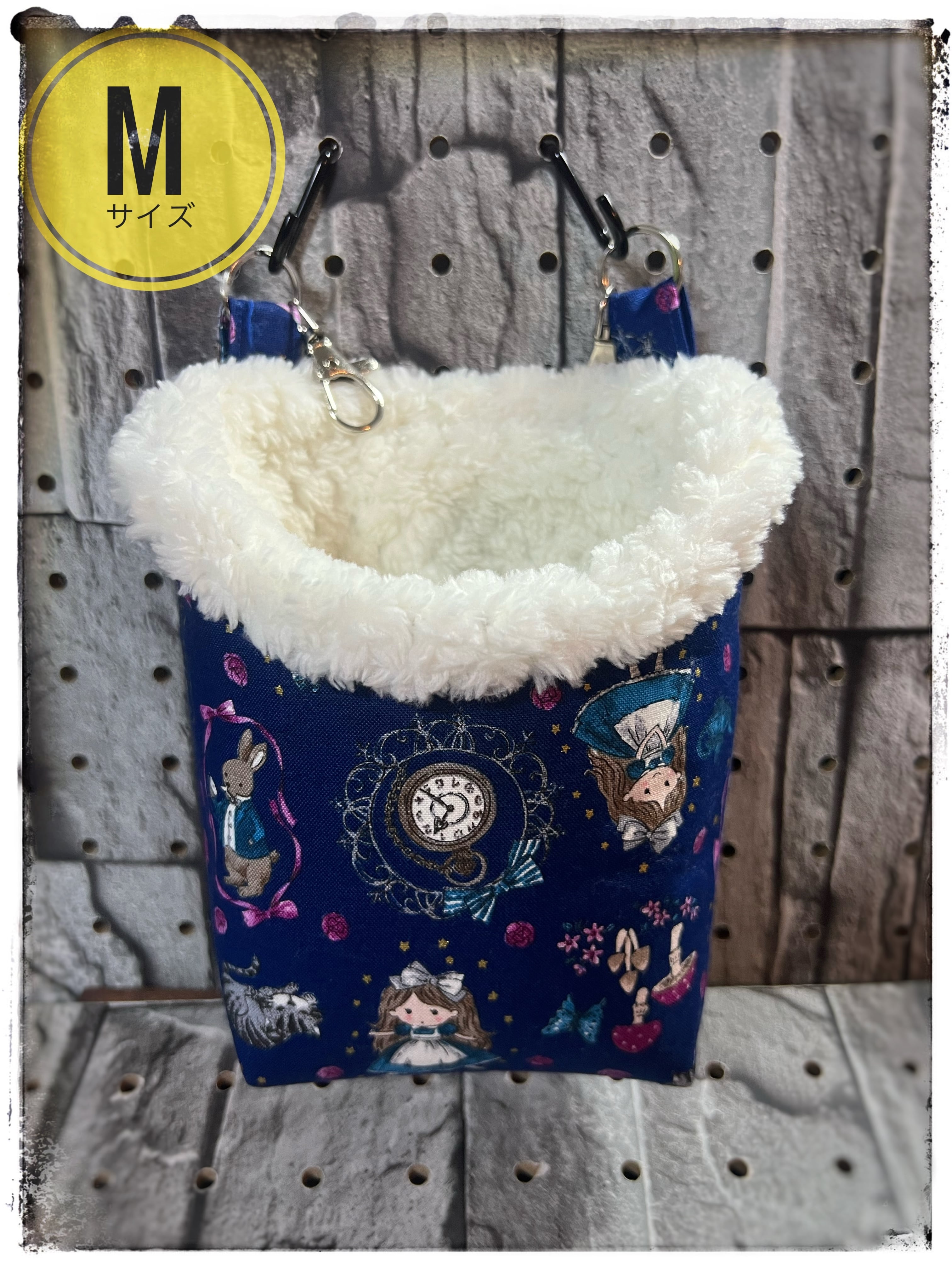 モモンガポーチ☆アリス風 紺色 Mサイズ | モモズとわたしのおうち