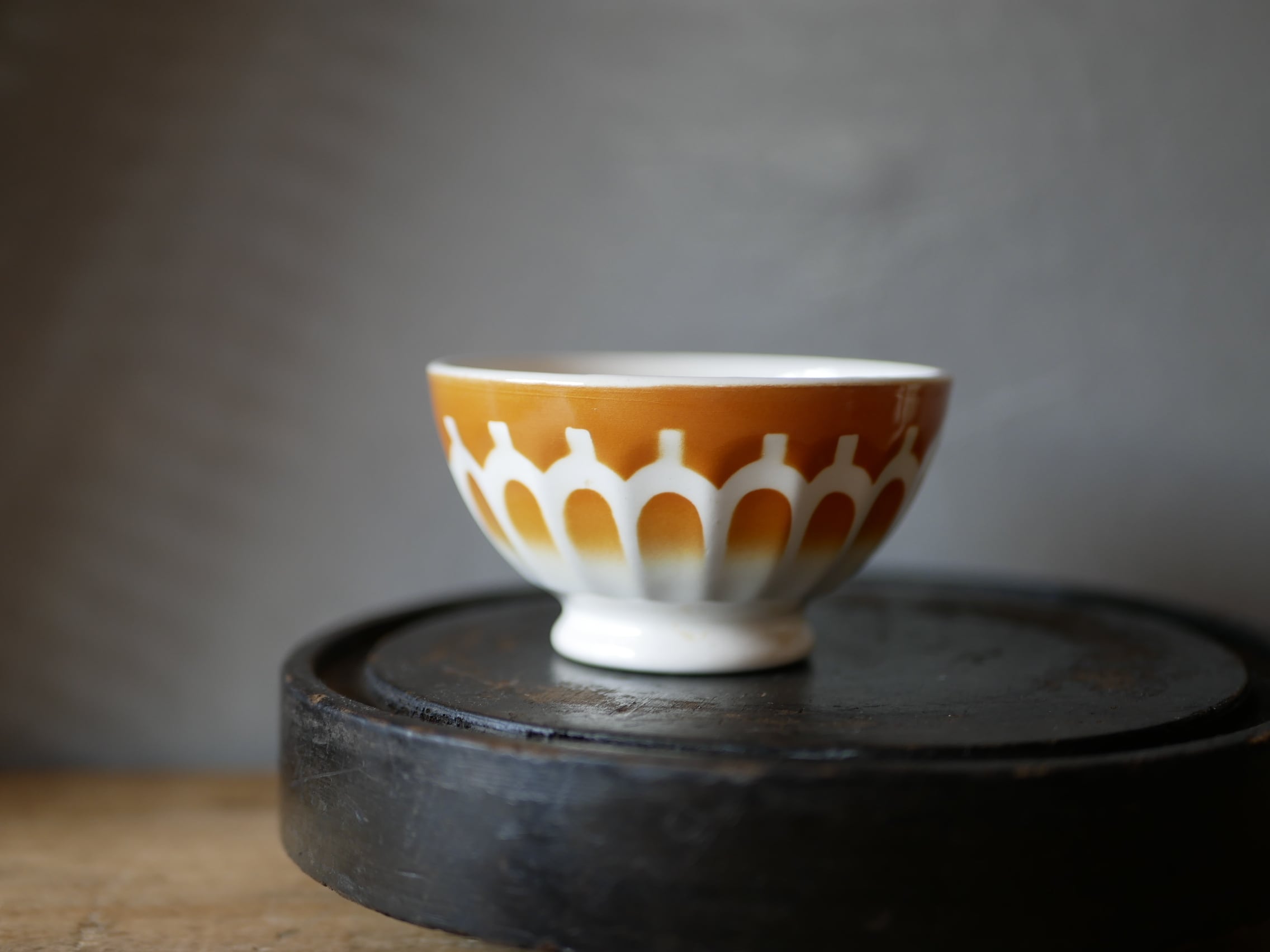 うろこ柄 ミニ カフェオレボウル フランスアンティーク ブロカントの