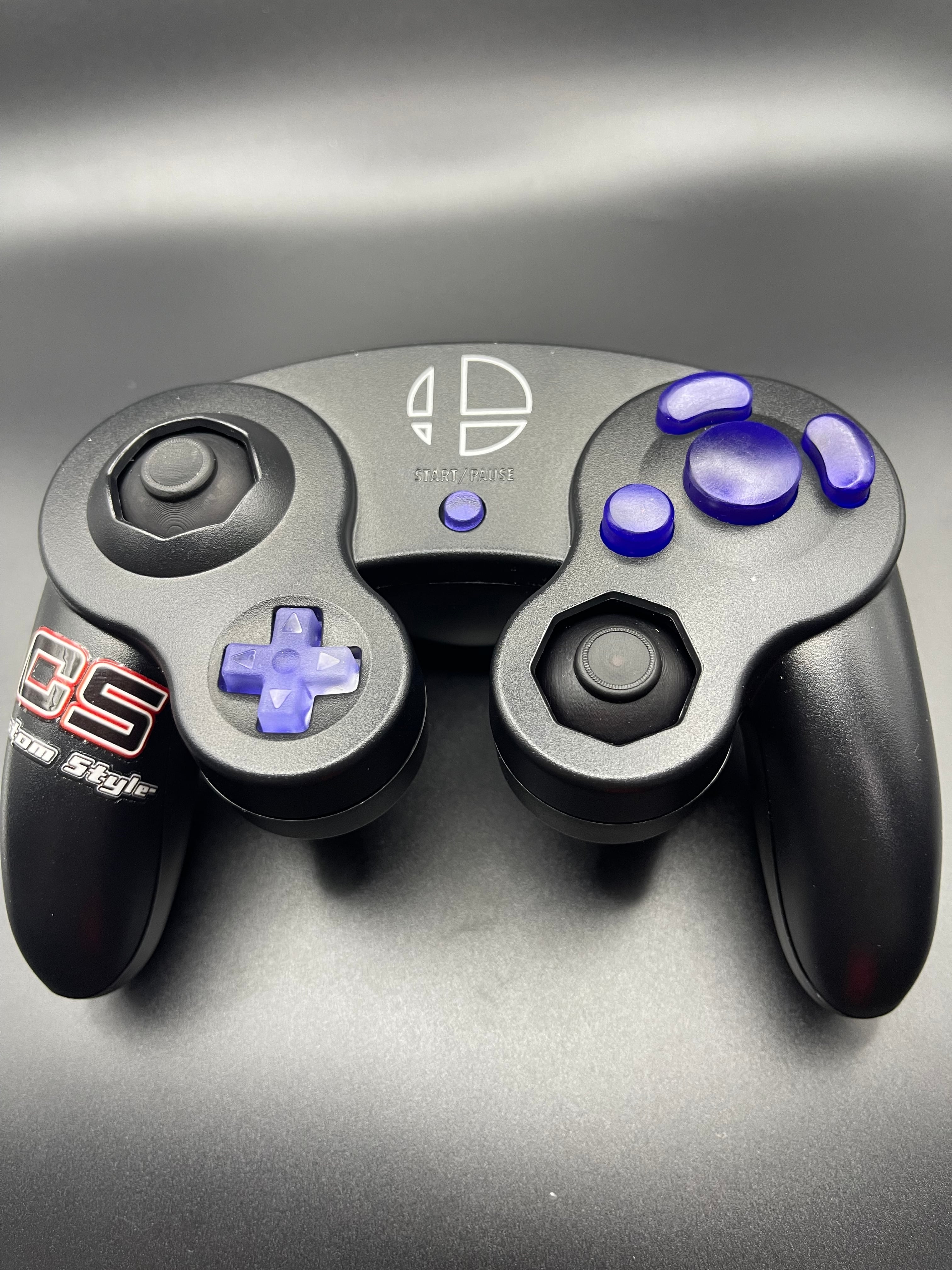 ゲームキューブコントローラー SOPBカスタムボタン（クリアブラック