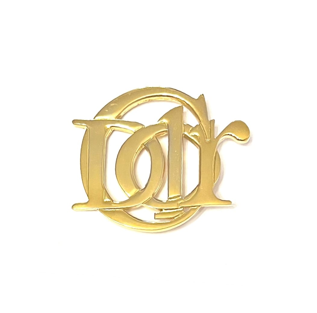 1438VINTAGE Christian Dior ロゴブローチクリスチャンディオール