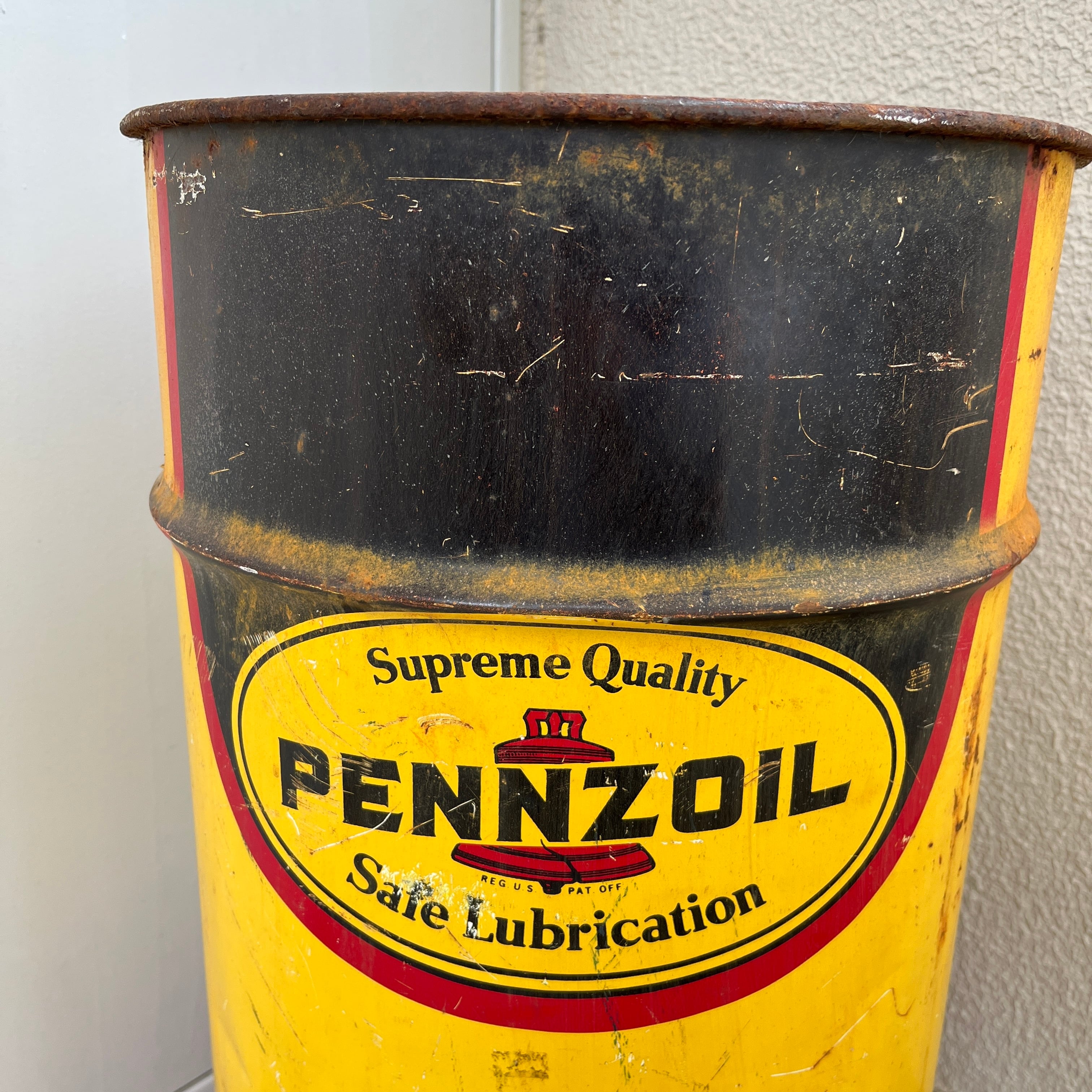 オイル/ドラム缶】PENNZOIL (ペンゾイル) ビンテージ オイル缶