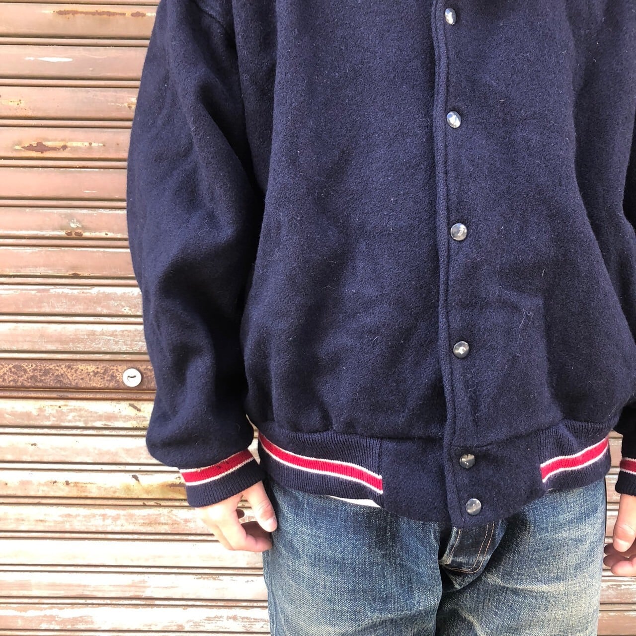 80s USA製 Dehen ウールスタジャン アダムス ディーエン ヴィンテージ