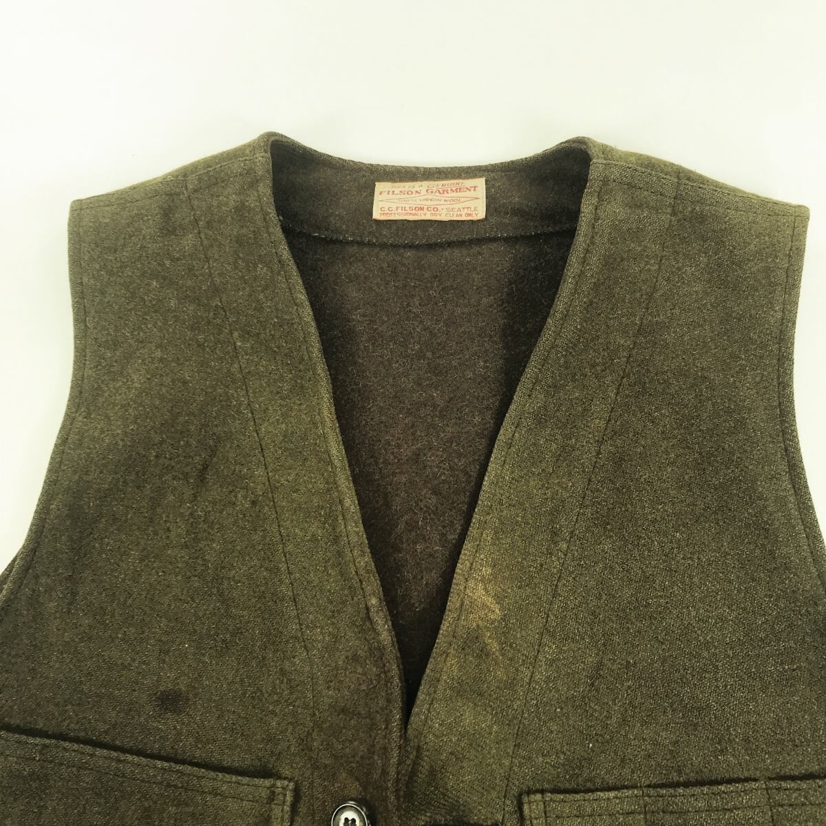 FILSON フィルソン 80〜 90年代 USA製 マッキーノ ウールベスト 無地