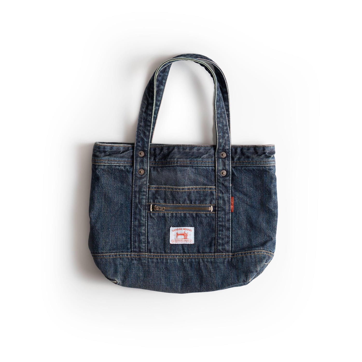RAINBOW SELVEDGE DENIM SMALL TOTE BAG USED【セルヴィッジ デニム