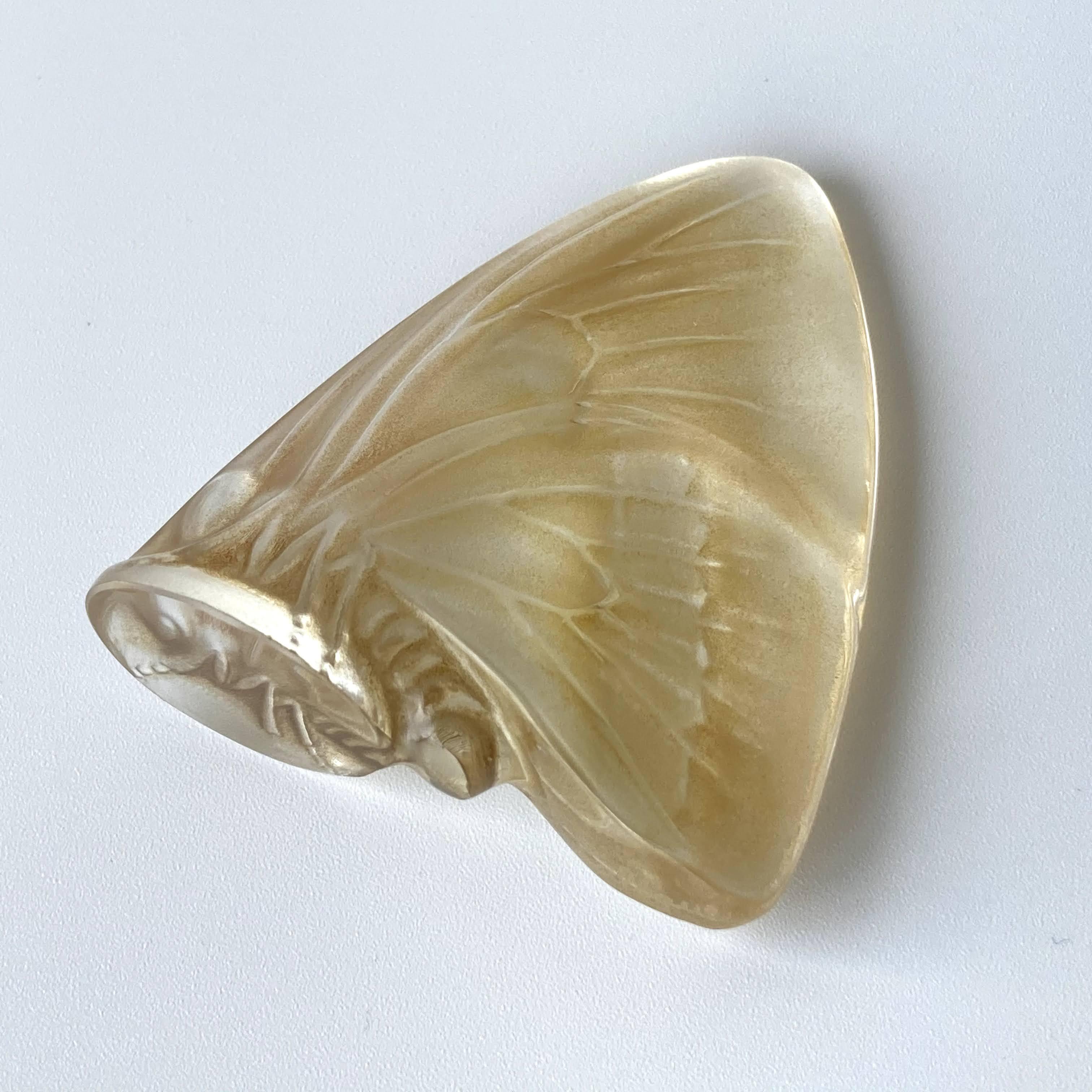 ルネ・ラリック R.LALIQUE 「Papillon Ailes Fermees」 蝶 印章 彫像