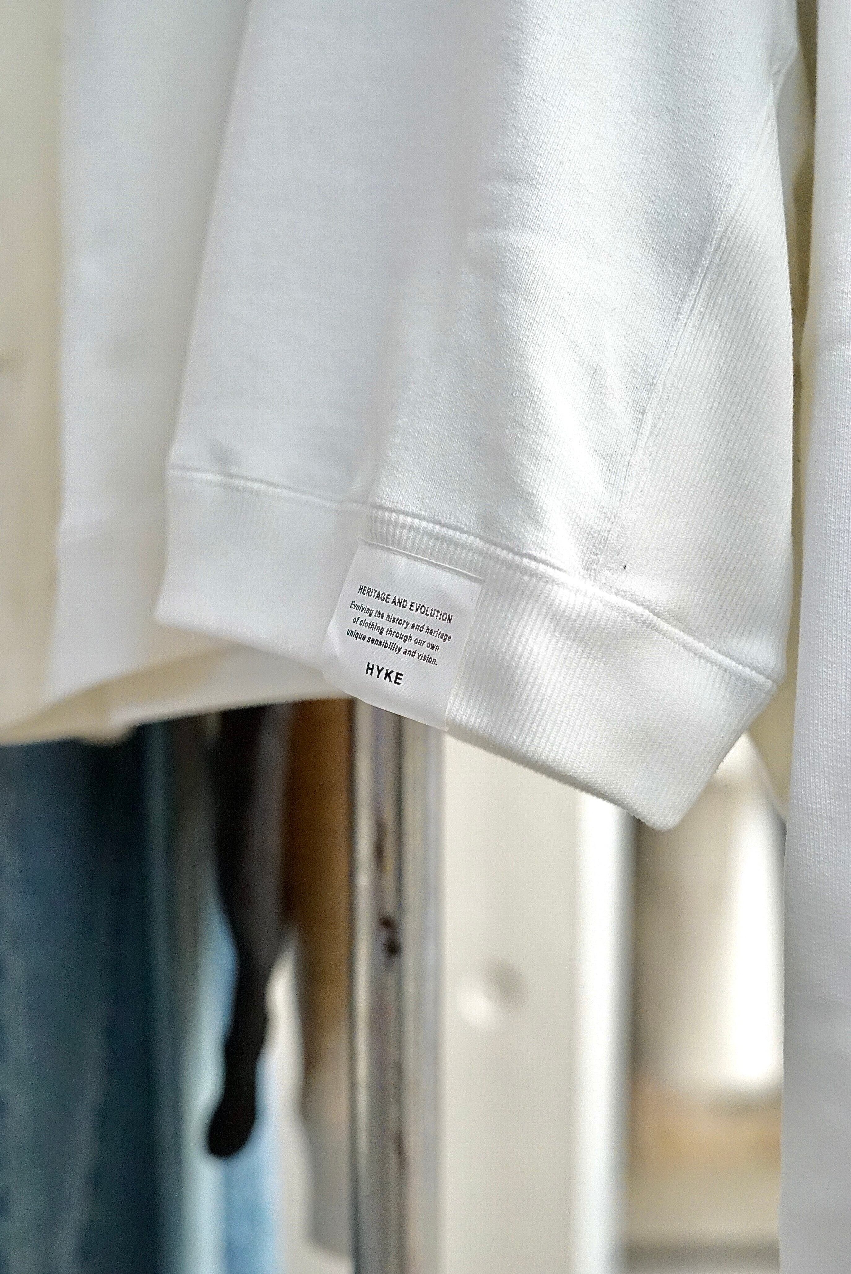 HYKE / CROPPED SWEAT SHIRT(BLACK , WHITE , OATMEAL) | JUQUI Online