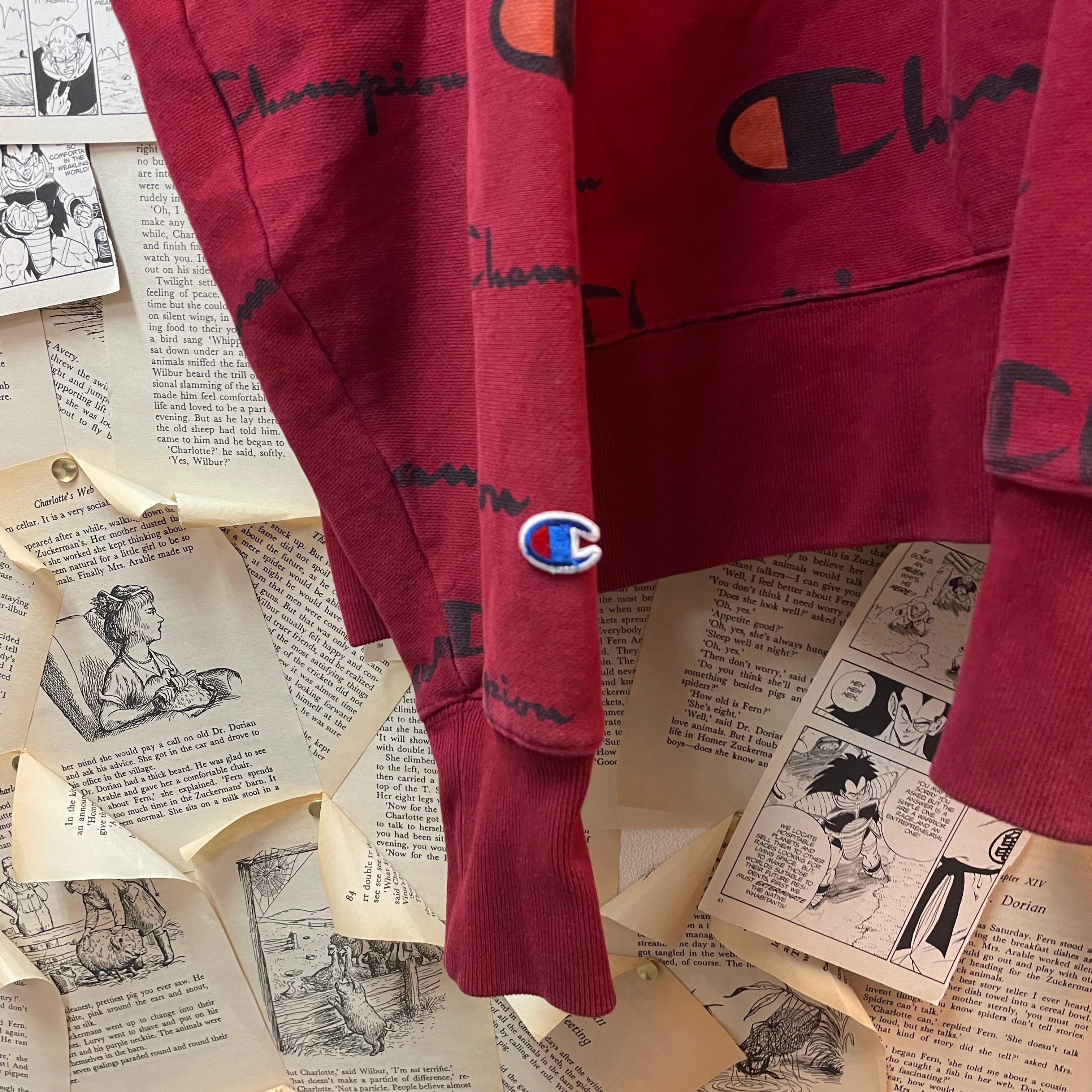 Champion リバースウィーブ ロゴ総柄パーカー | 古着屋PENNY