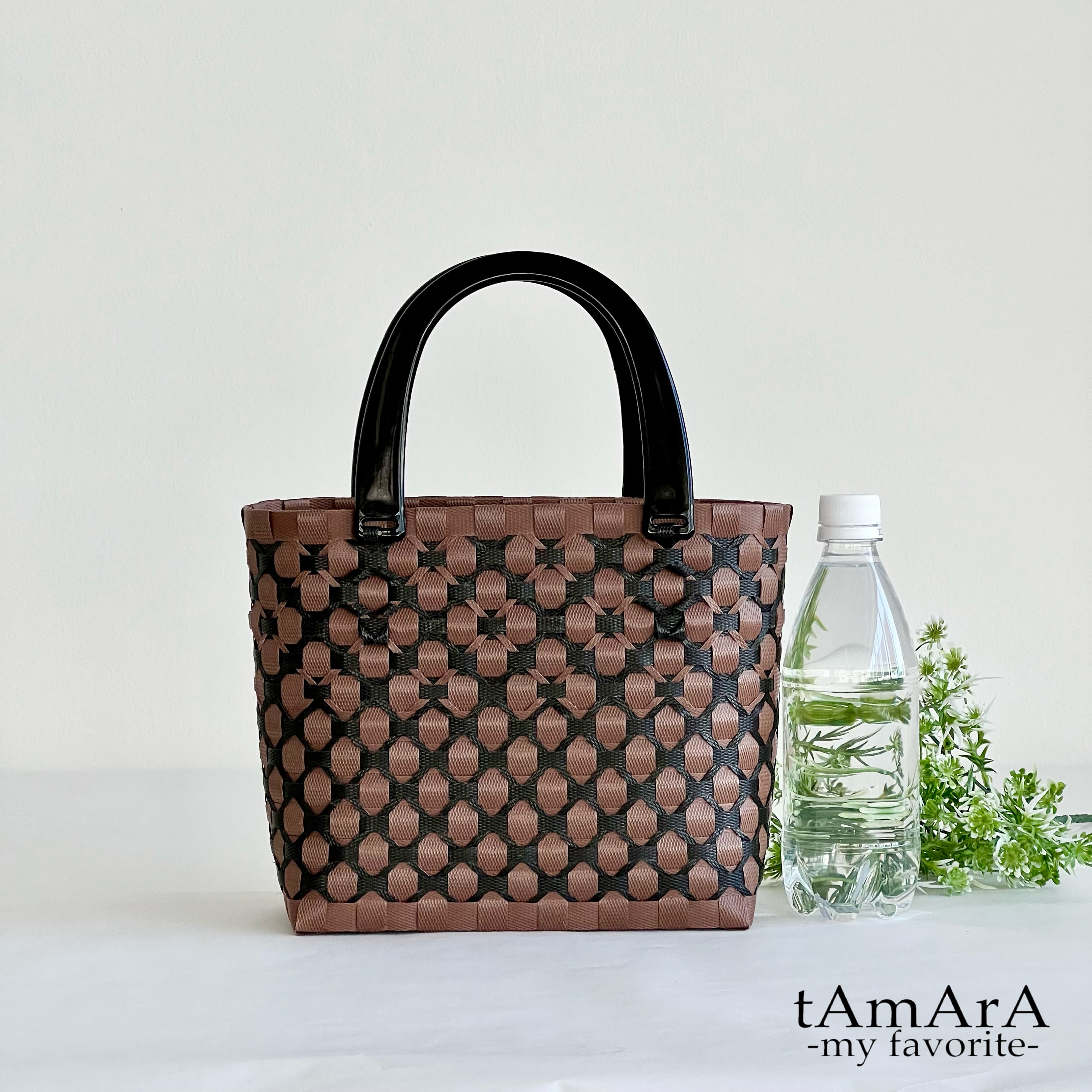 受注製作】プラカゴ バッグ miniロングサイズ/A5 miniL-140 こげ茶*黒