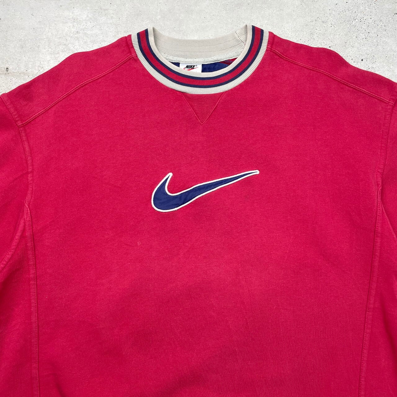 90年代 NIKE ナイキ スウェットシャツ ビッグスウォッシュロゴ刺繍