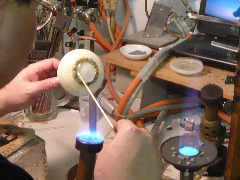 core0002】小暮紀一作・コアガラス冷酒杯 Norikazu Kogure Core-formed