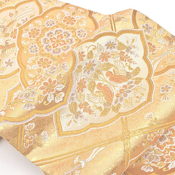 袋帯]【オーダー商品】西陣織 老舗 梅垣織物 謹製 正倉院格子華文 箔華