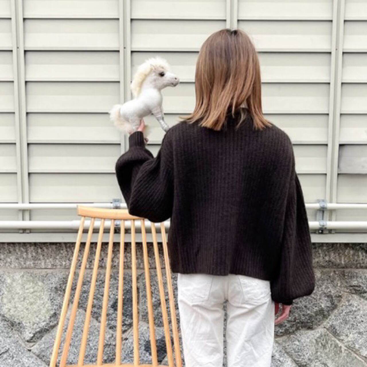 ヤクのバルーン袖カーディガン | 空飛ぶ羊 BASE webshop｜モンゴルの