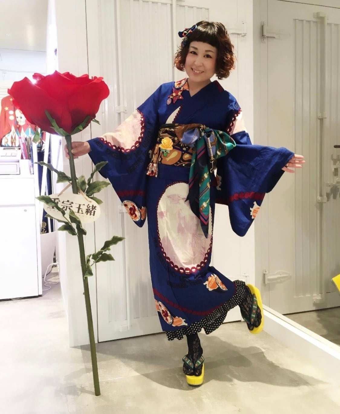 アフリカ布 片身替え 着物 浴衣 ピンク お仕立て アフリカ布 片身替え