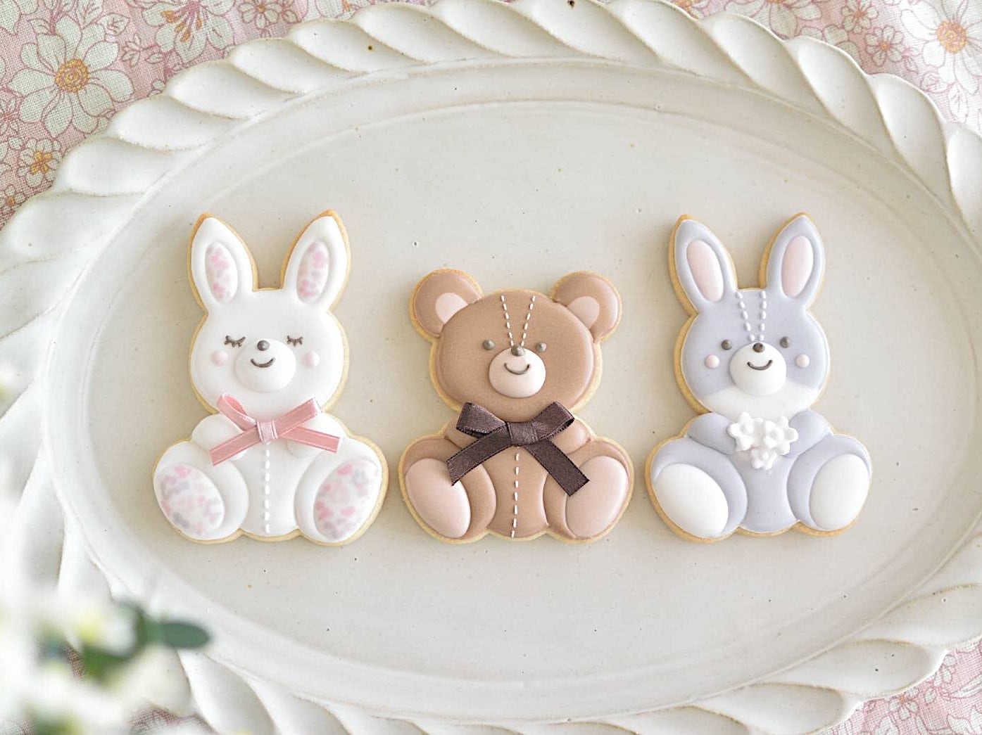 うさぎとくまのぬいぐるみ(セット) bear/bunny set【クッキーカッター