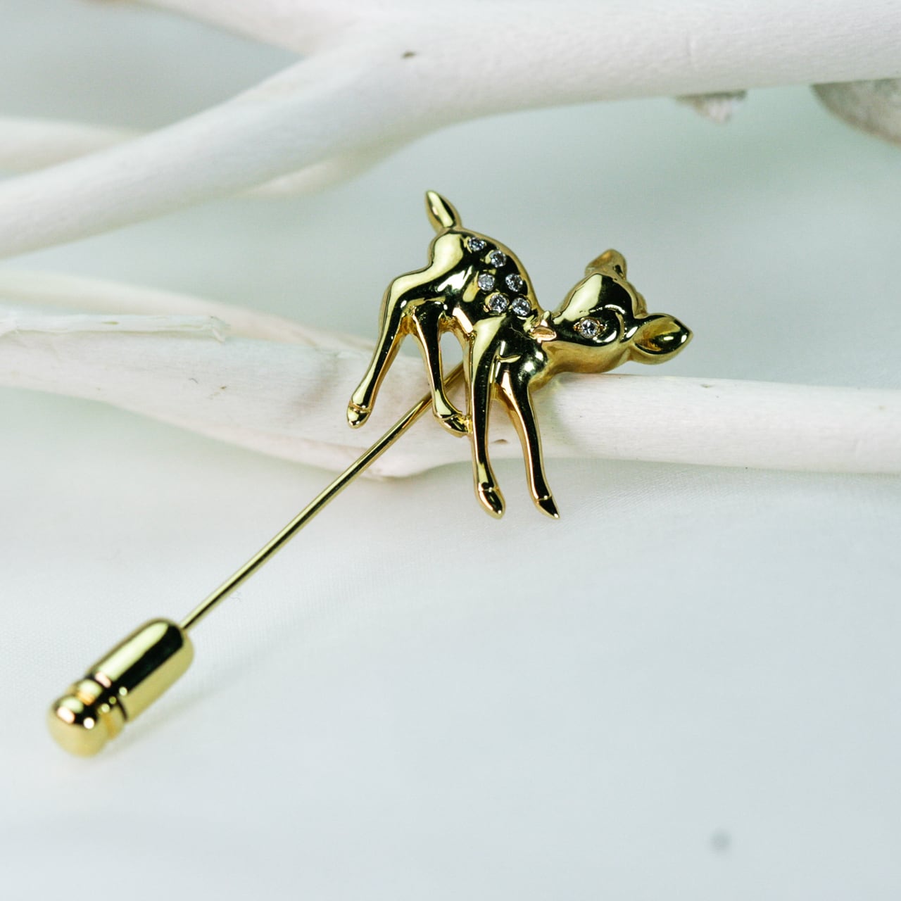 バンビ ピンブローチ K18＋ダイヤモンド | Jewelry SIMON ジュエリーシモン