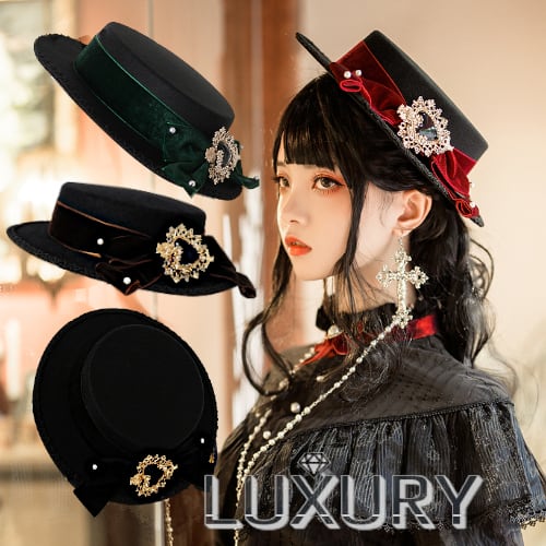 納期130日】帽子3色 princess Chronicles 秋冬 ゴシック クラシカル