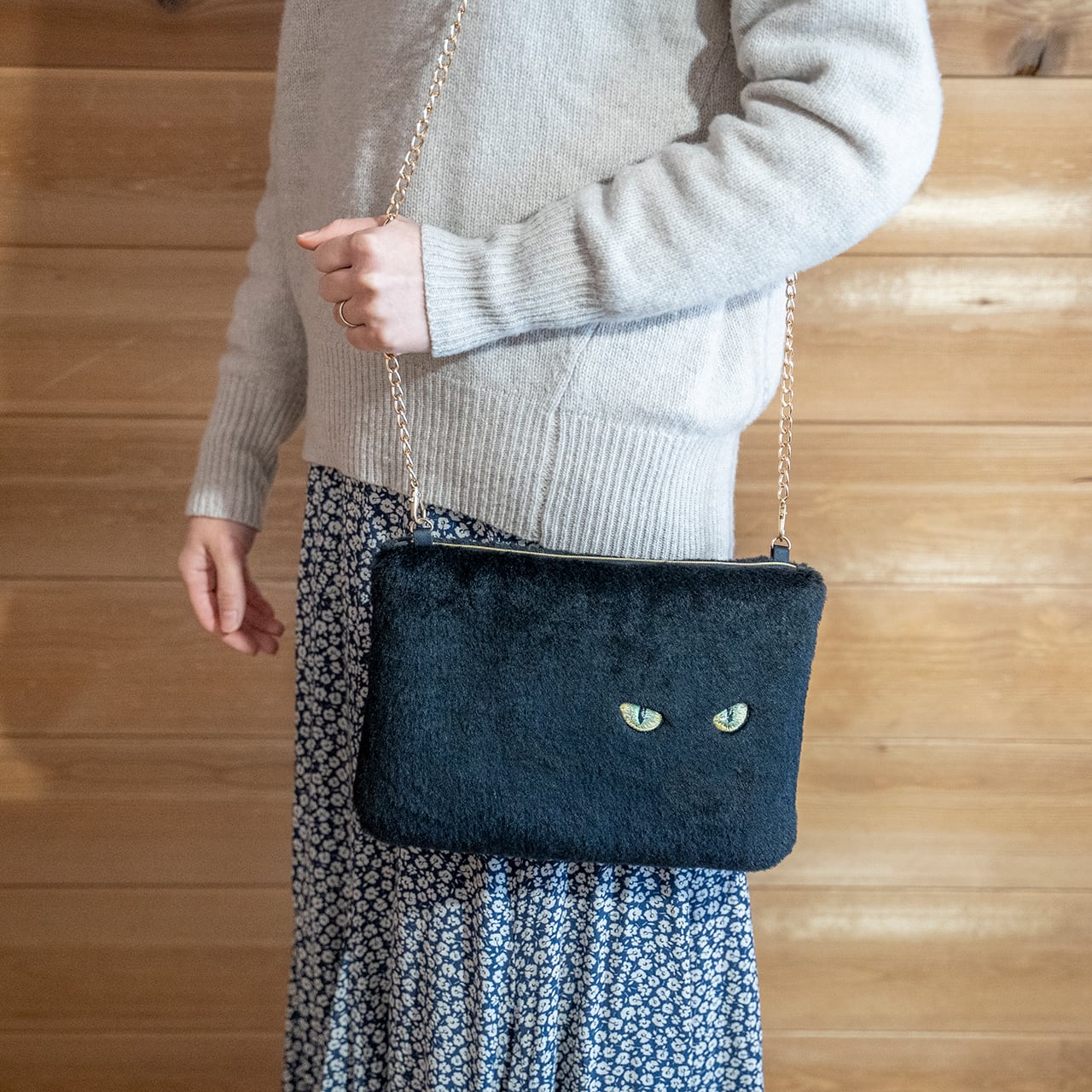 黒猫ショルダーバッグ | コイトネコ