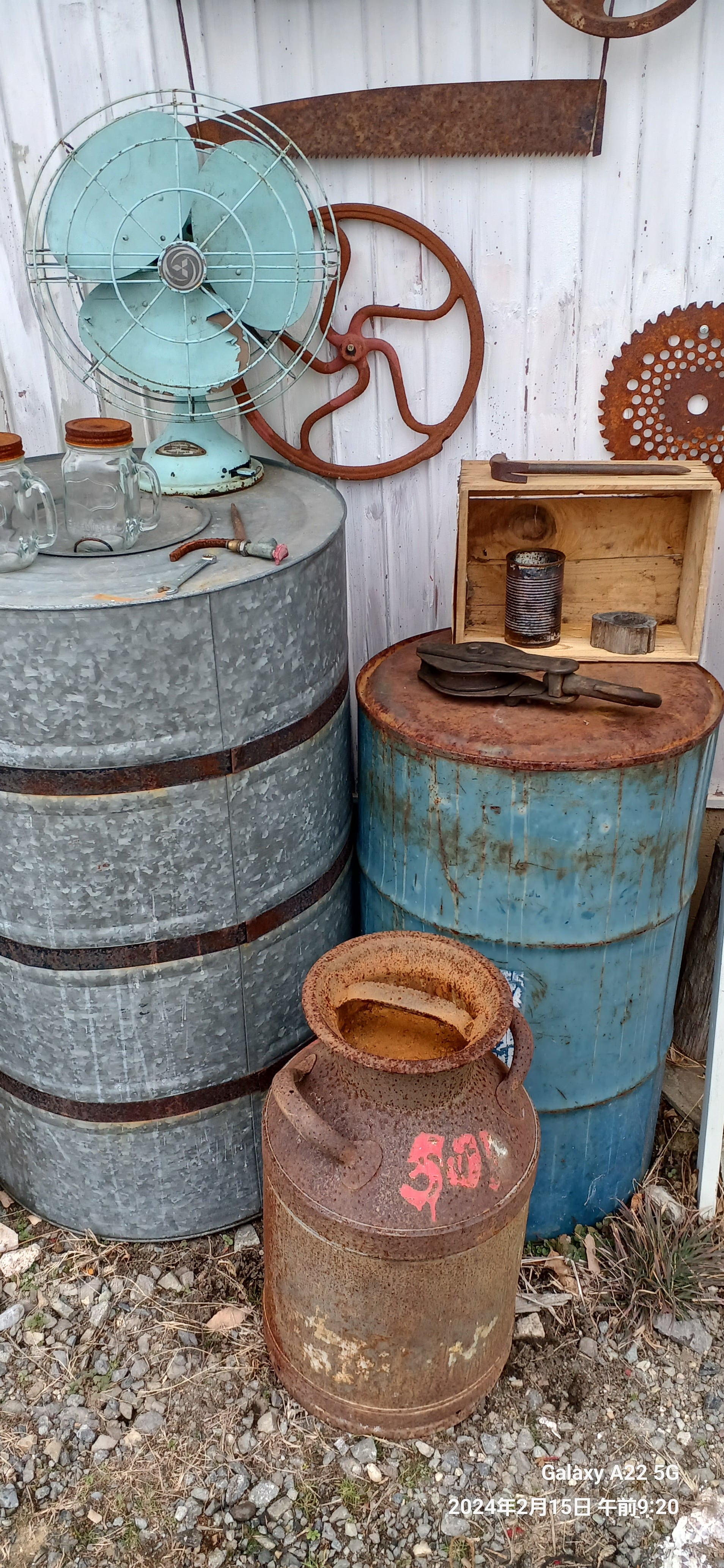 ミルク缶 サビ アンティーク ガーデニング インテリア | &moon 木と