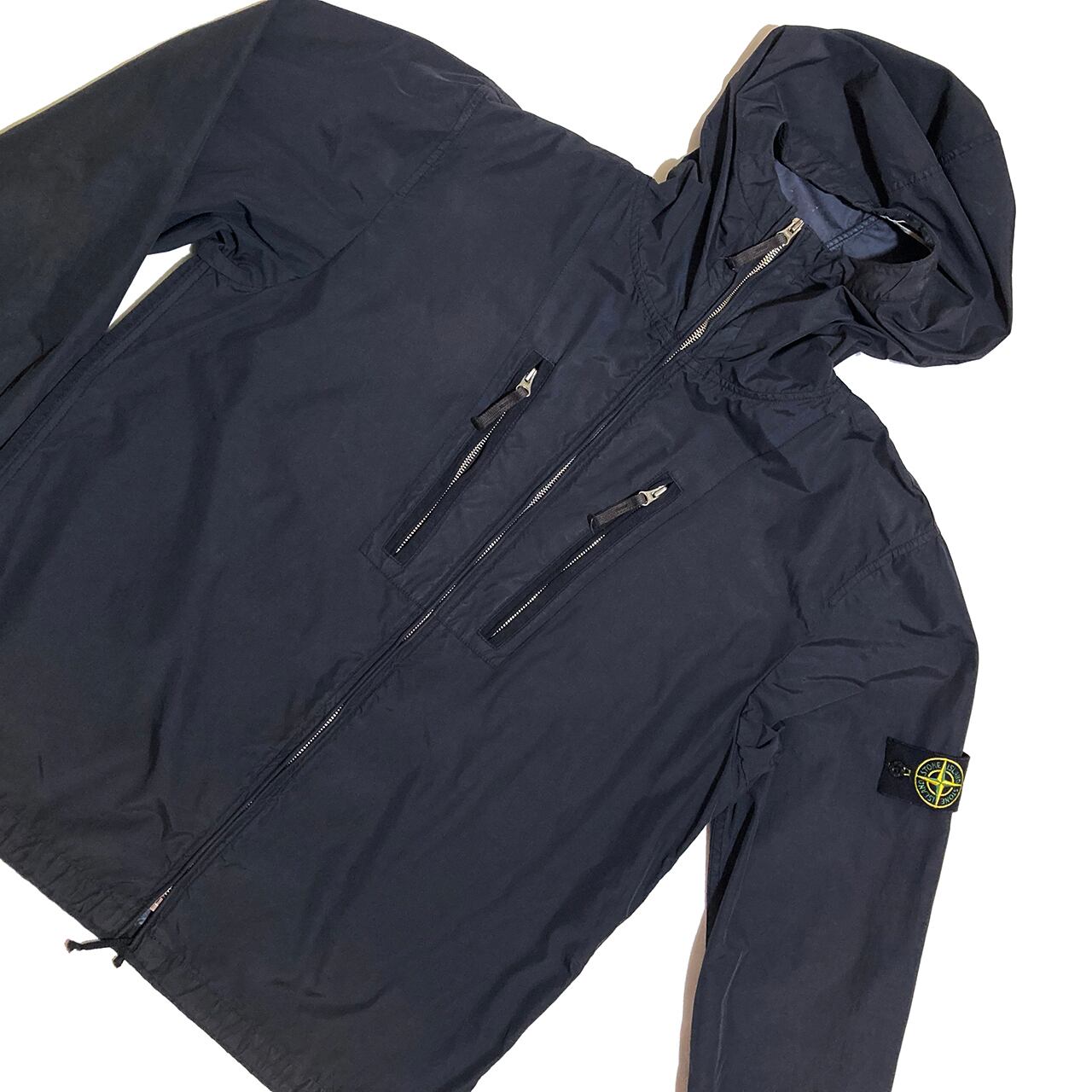 STONE ISLAND 2008SS BLACK COTTON NYLON JACKET XXL made in Italy