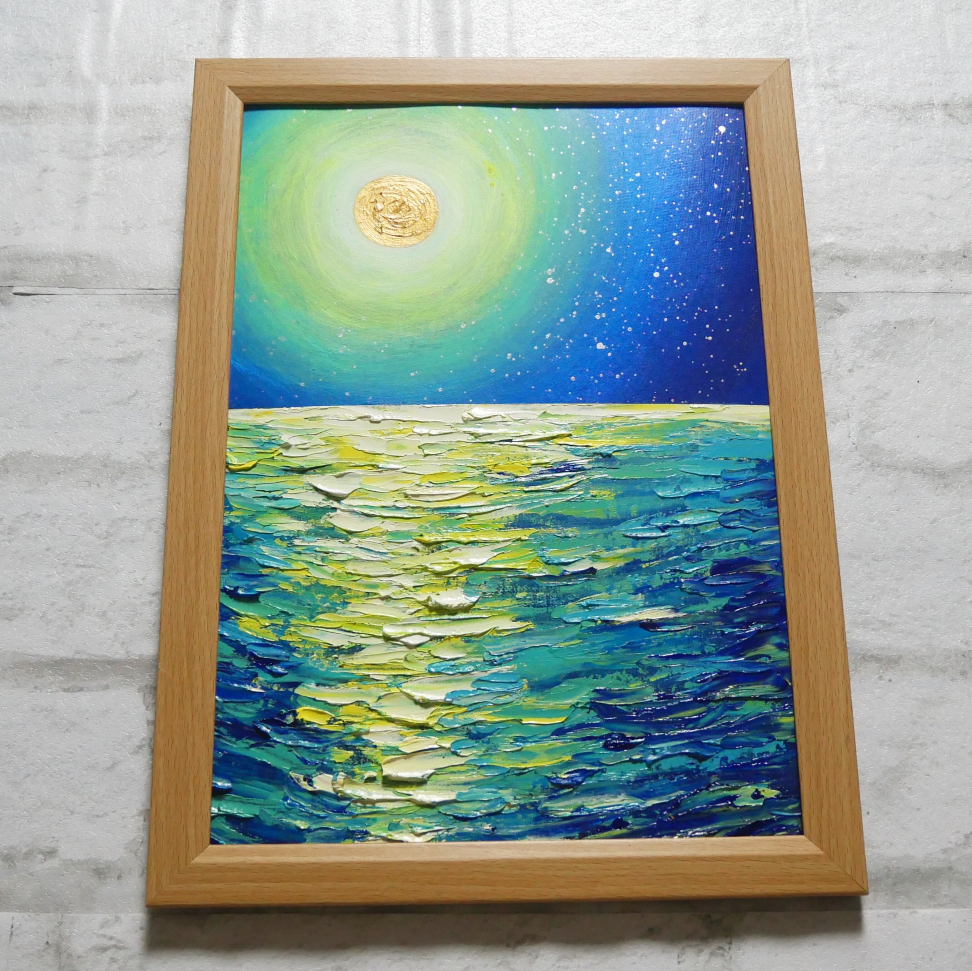 油絵 油彩 油彩画 絵 絵画 【月の道】 | HIROSHI1990