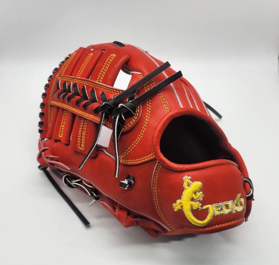 現品限り 高校野球対応 フロンティアオレンジ×ブラック紐 左利き 外