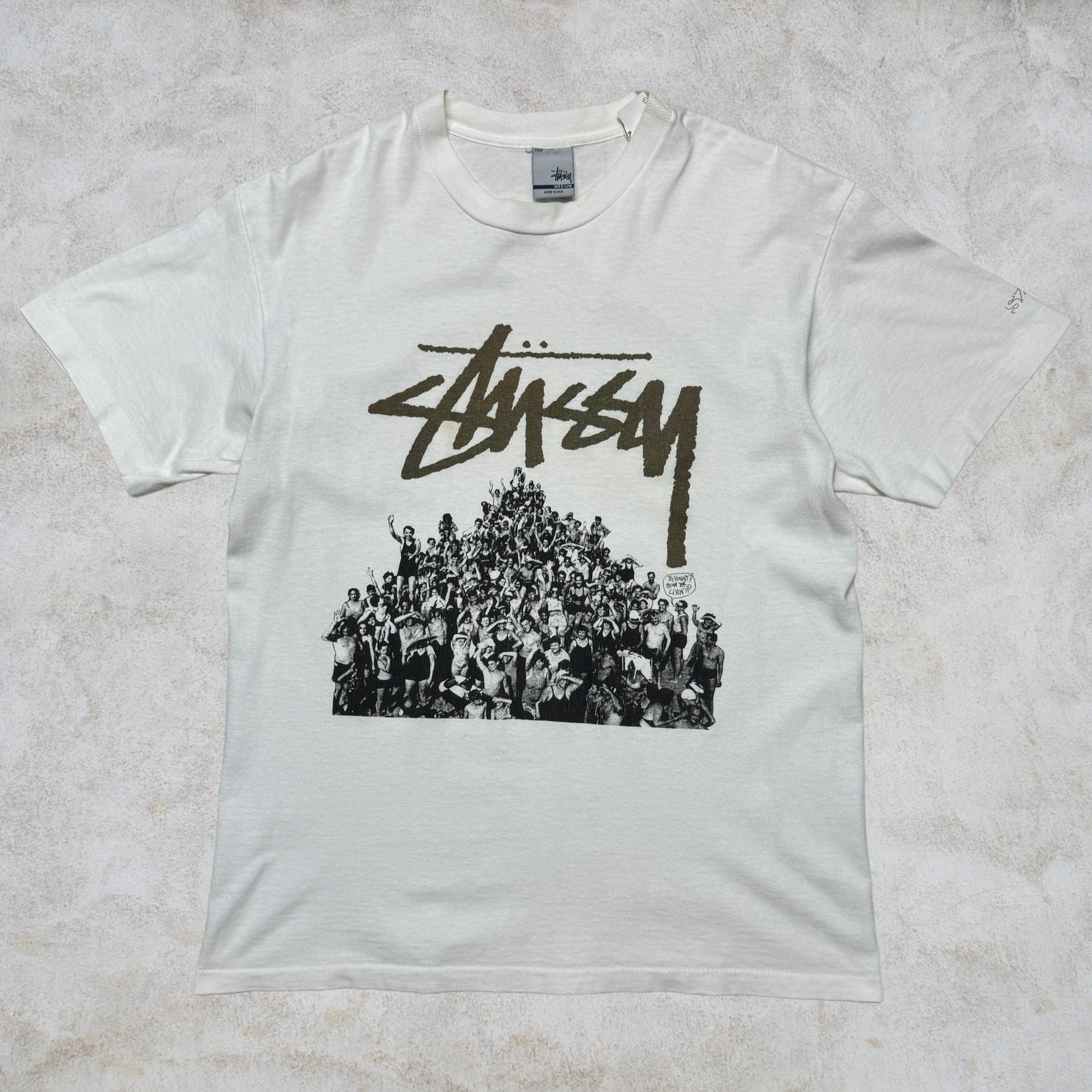 00's old stussy Design Tee “SIZUOKA CHAPTER” “BEACH MOB” “群衆