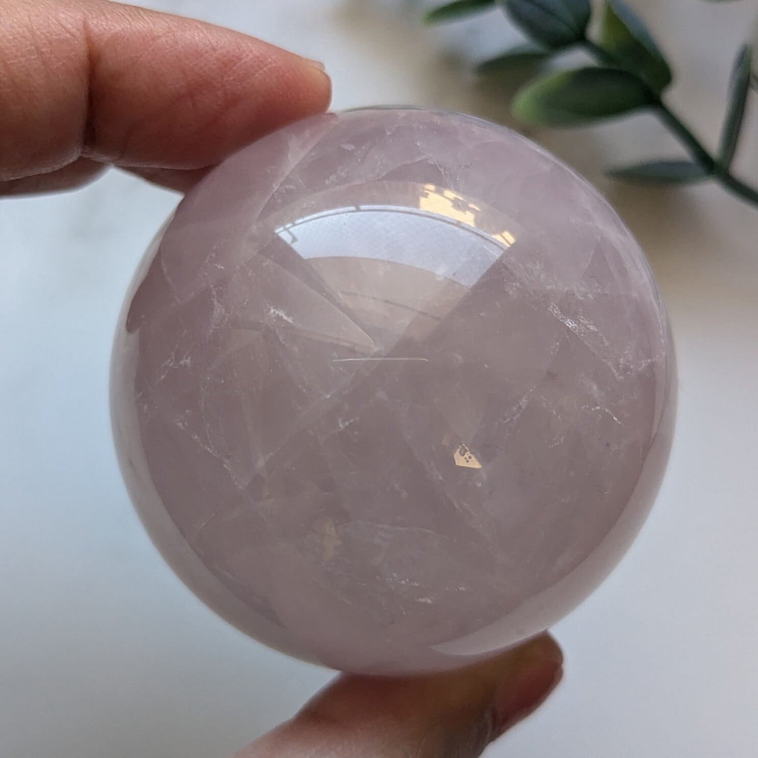 ペリウィンクル ローズクォーツ スフィア 約55mm | iris imrama stone