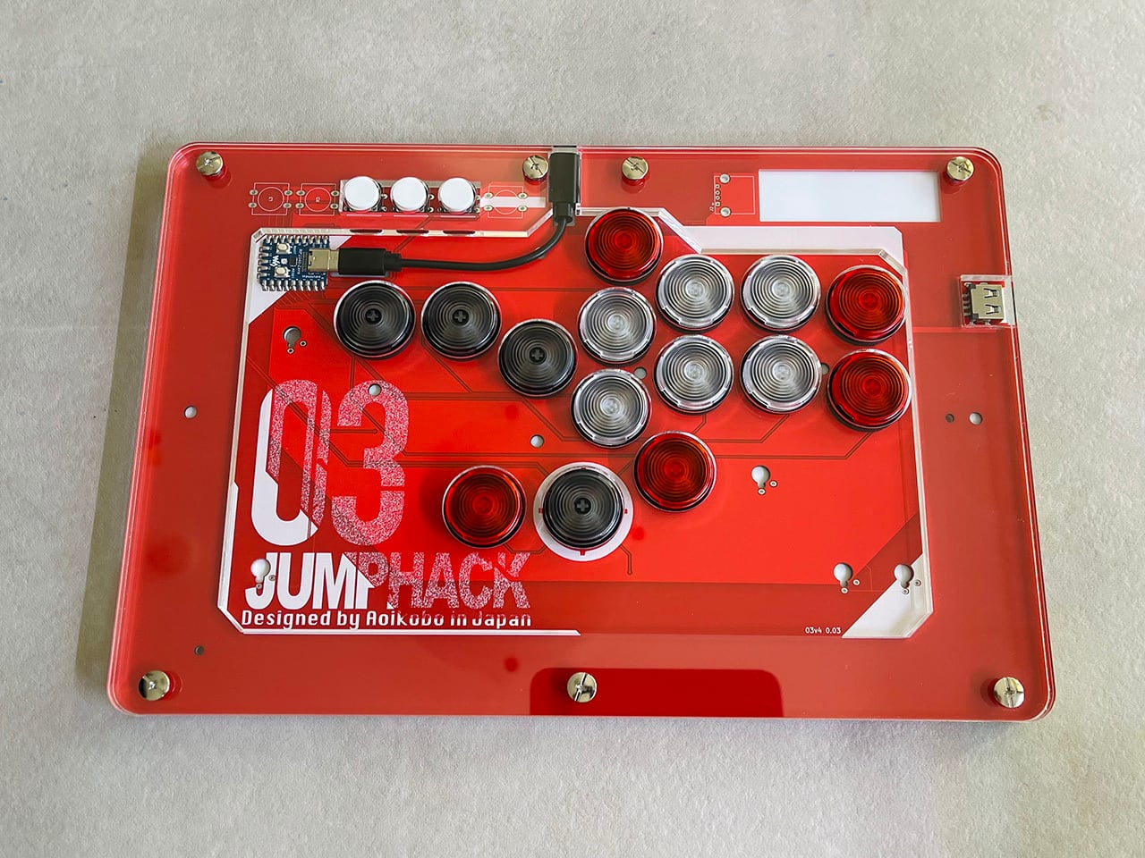 自作キット】JumpHack03第3世代プロトタイプ スト6向けレバーレス