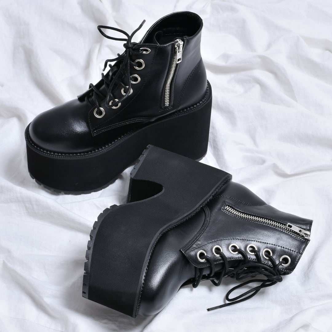 サイドZIP付き厚底ブーツ | VOLCAN&APHRODITE