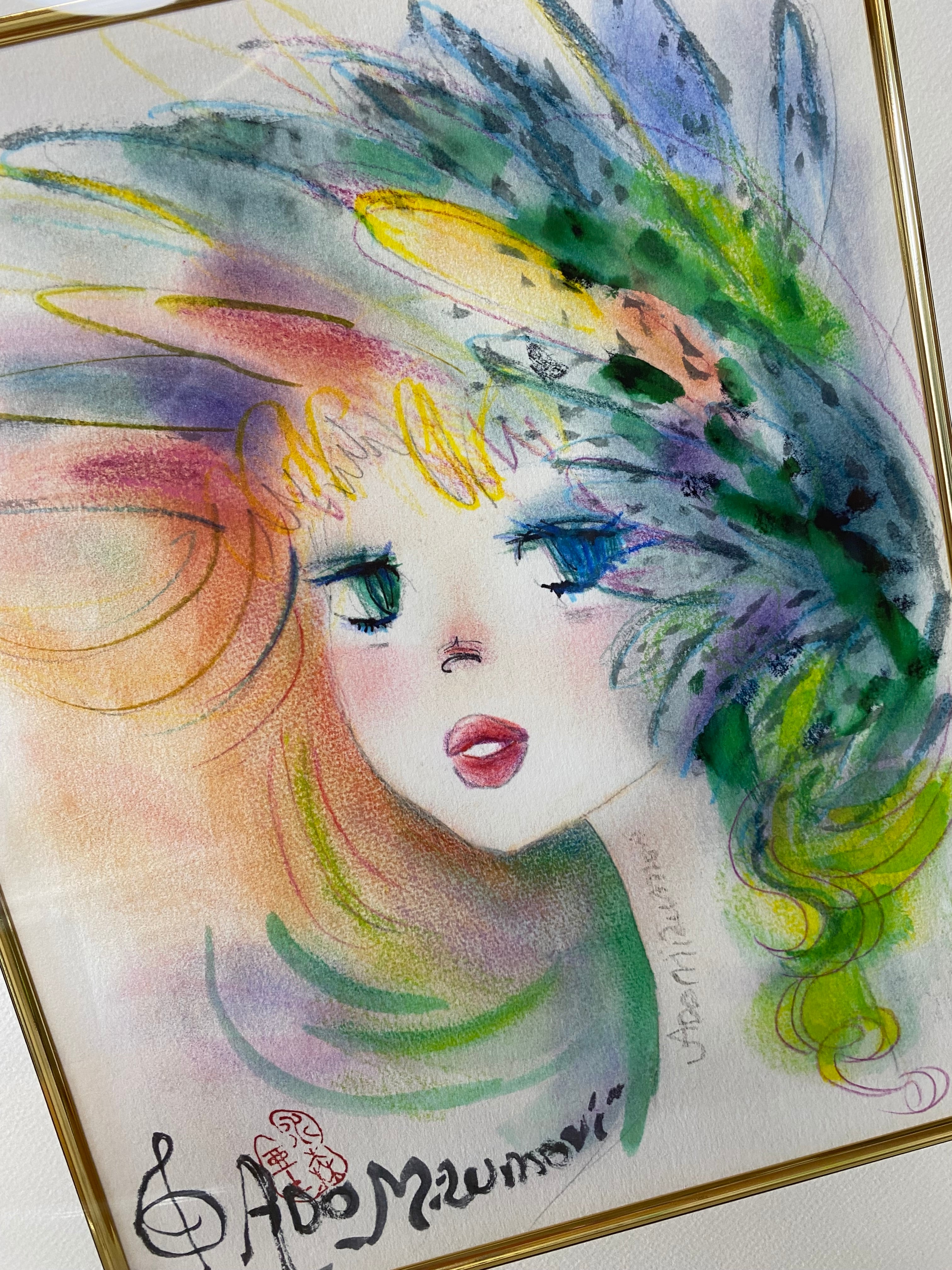 水森亜土作 版画「See me」 | 水森亜土のおもちゃ箱画廊 official